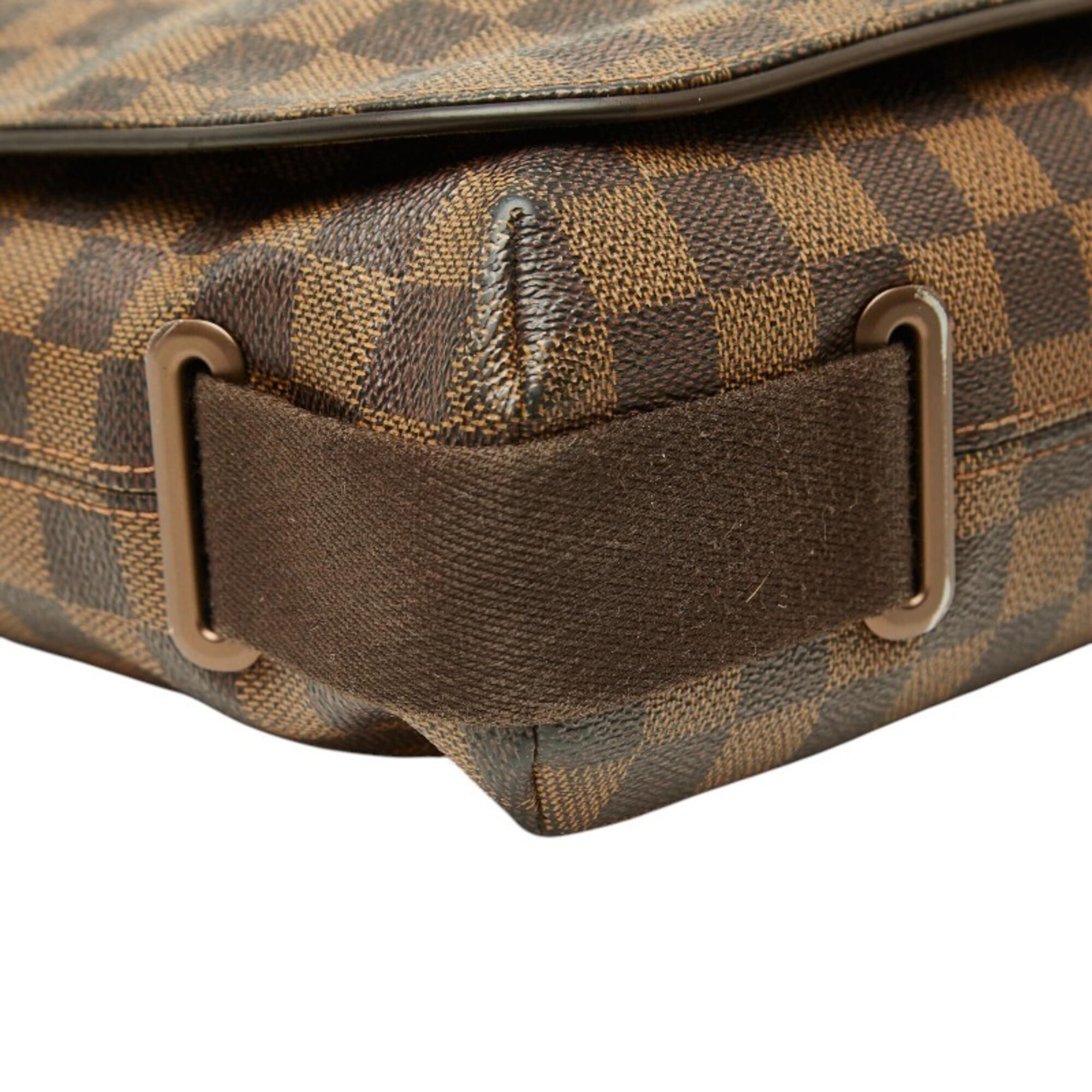 Louis Vuitton Brown Pvc Leather Messenger Bag Shoulder Bag (Pre-Owned)