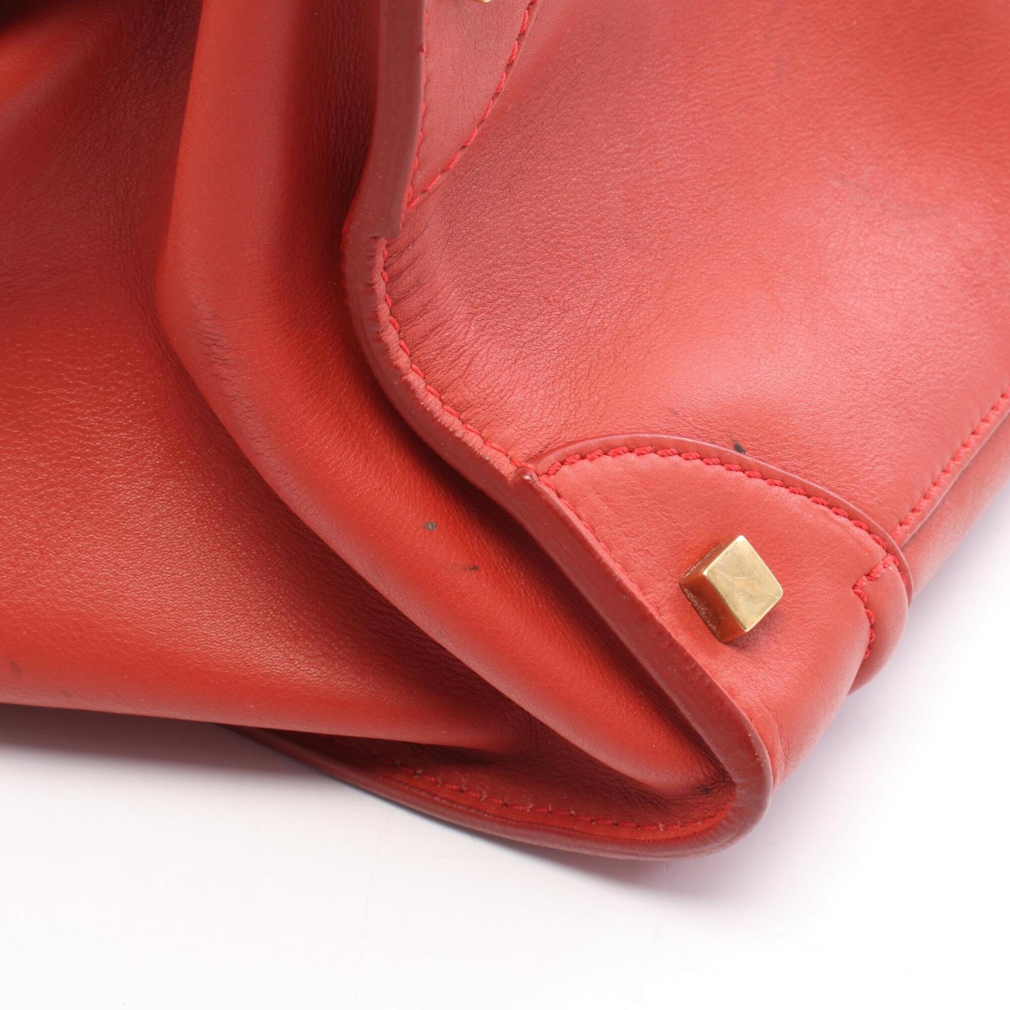 Celine Red Color Leather Handbag (Pre-Owned)