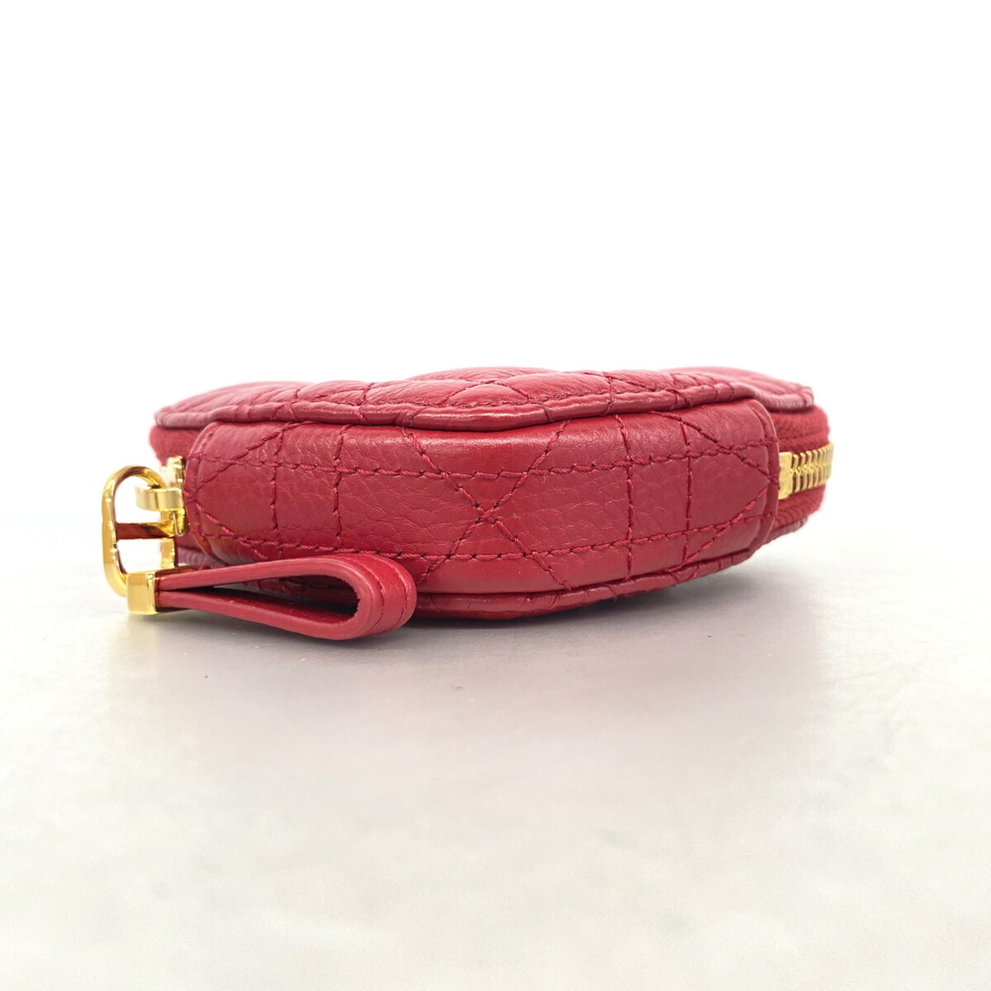 Christian Dior Red Color Leather Shoulder Bag (Pre-Owned)