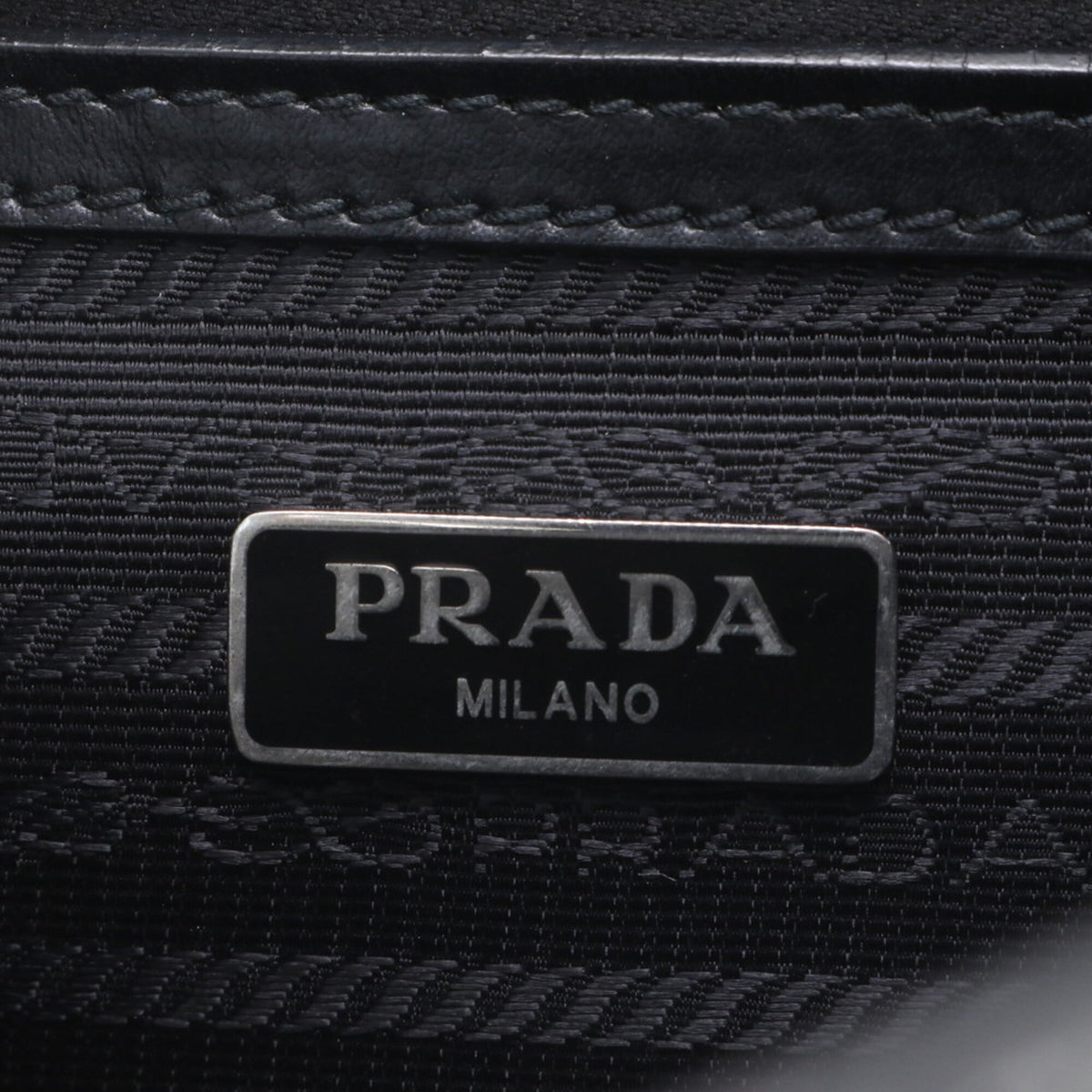 Prada Black Leather Handbag Shoulder Bag Tote Bag (Pre-Owned)
