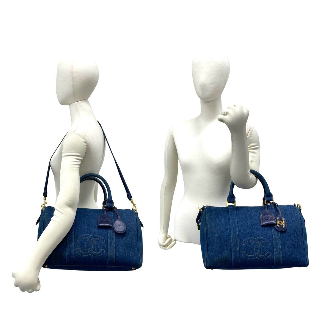 Chanel Denim Blue Denim Handbag Shoulder Bag (Pre-Owned)