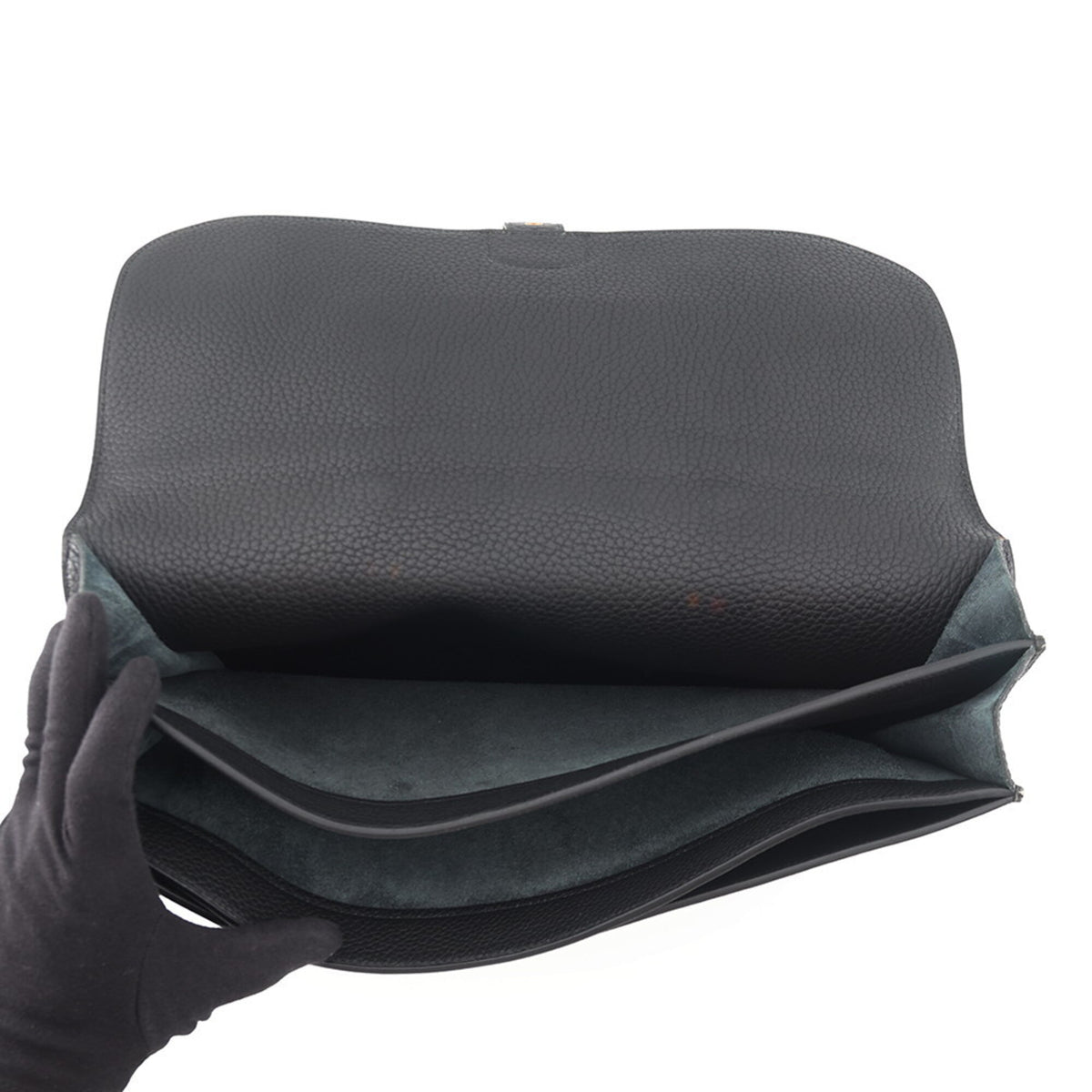 Hermes Black Togo Leather Briefcase (Pre-Owned)