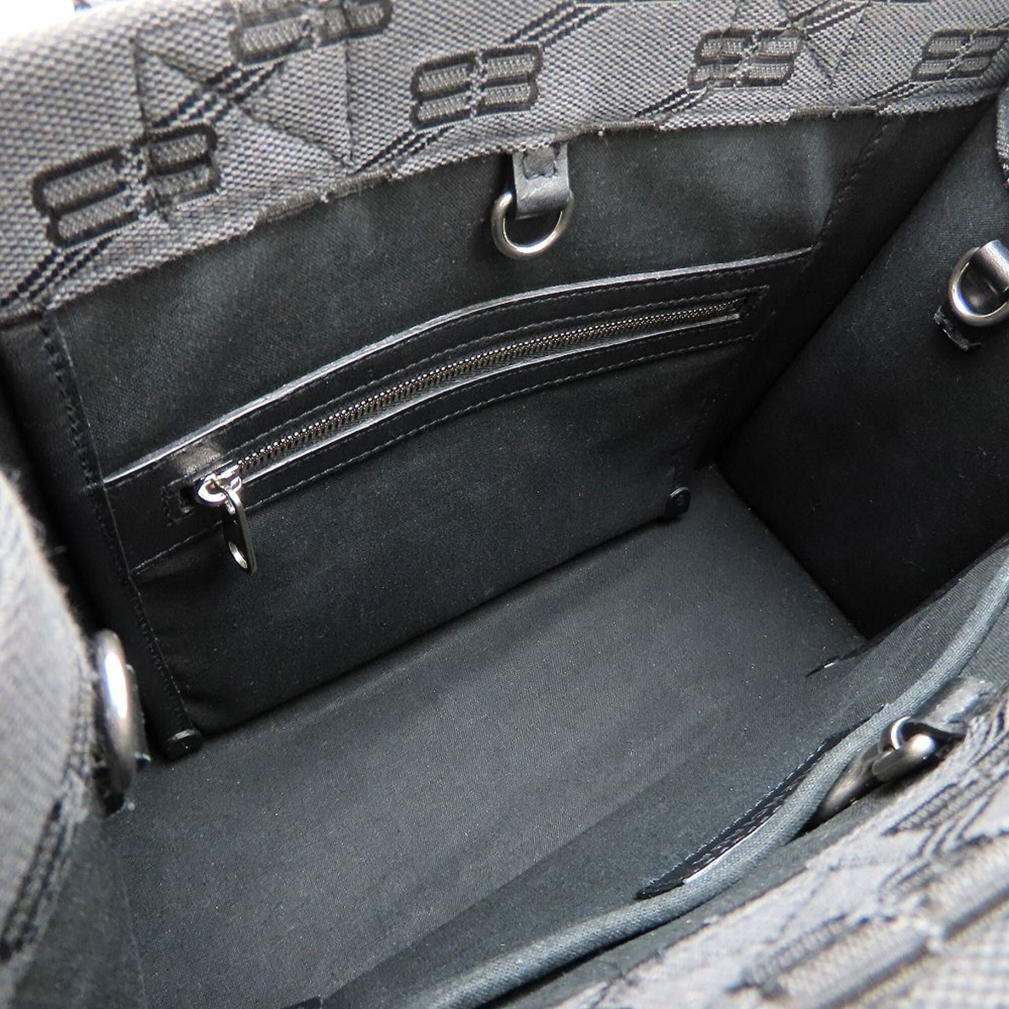 Balenciaga Black Canvas Leather Tote Bag (Pre-Owned)