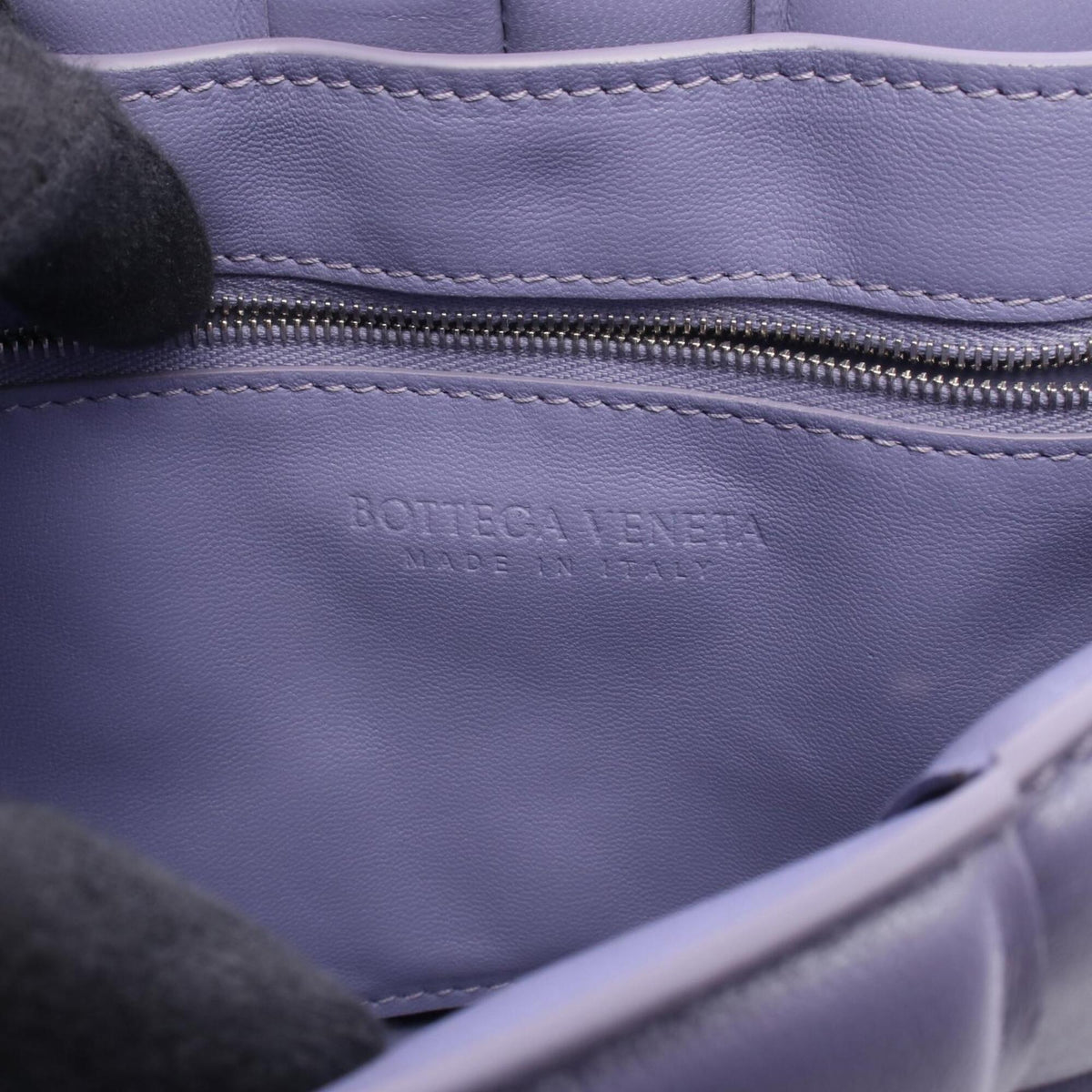 Bottega Veneta Purple Leather Handbag Shoulder Bag (Pre-Owned)
