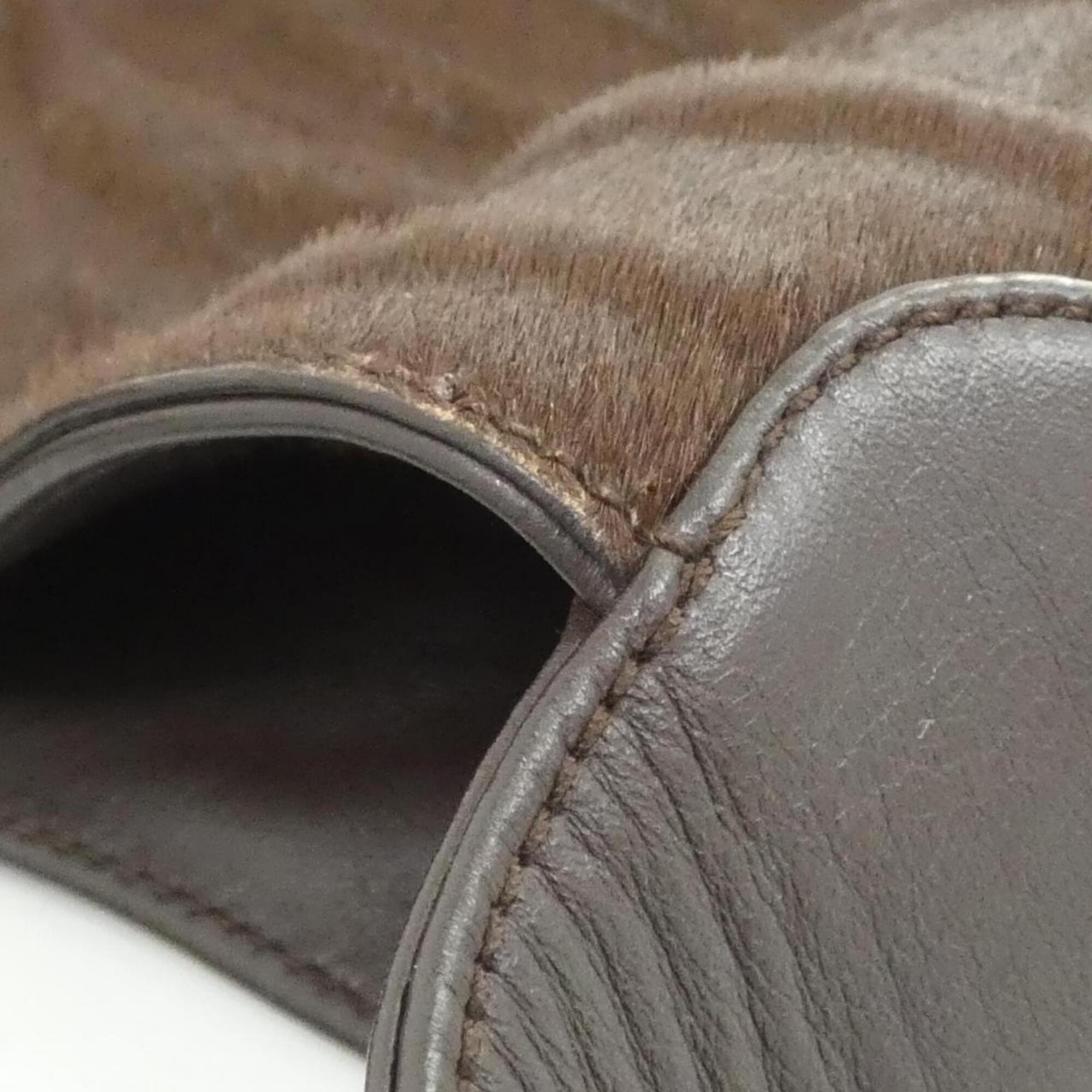 Cartier Brown Pink Leather Shoulder Bag (Pre-Owned)