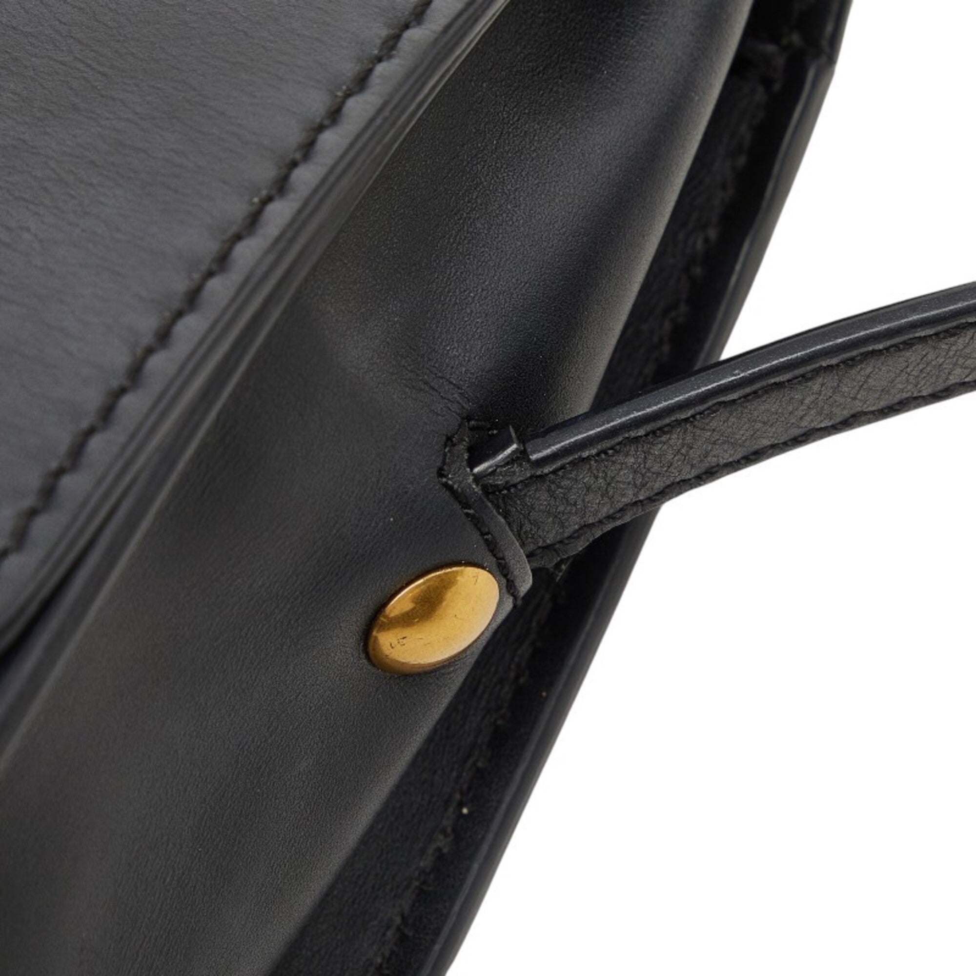 Saint Laurent Black Leather Shoulder Bag (Pre-Owned)