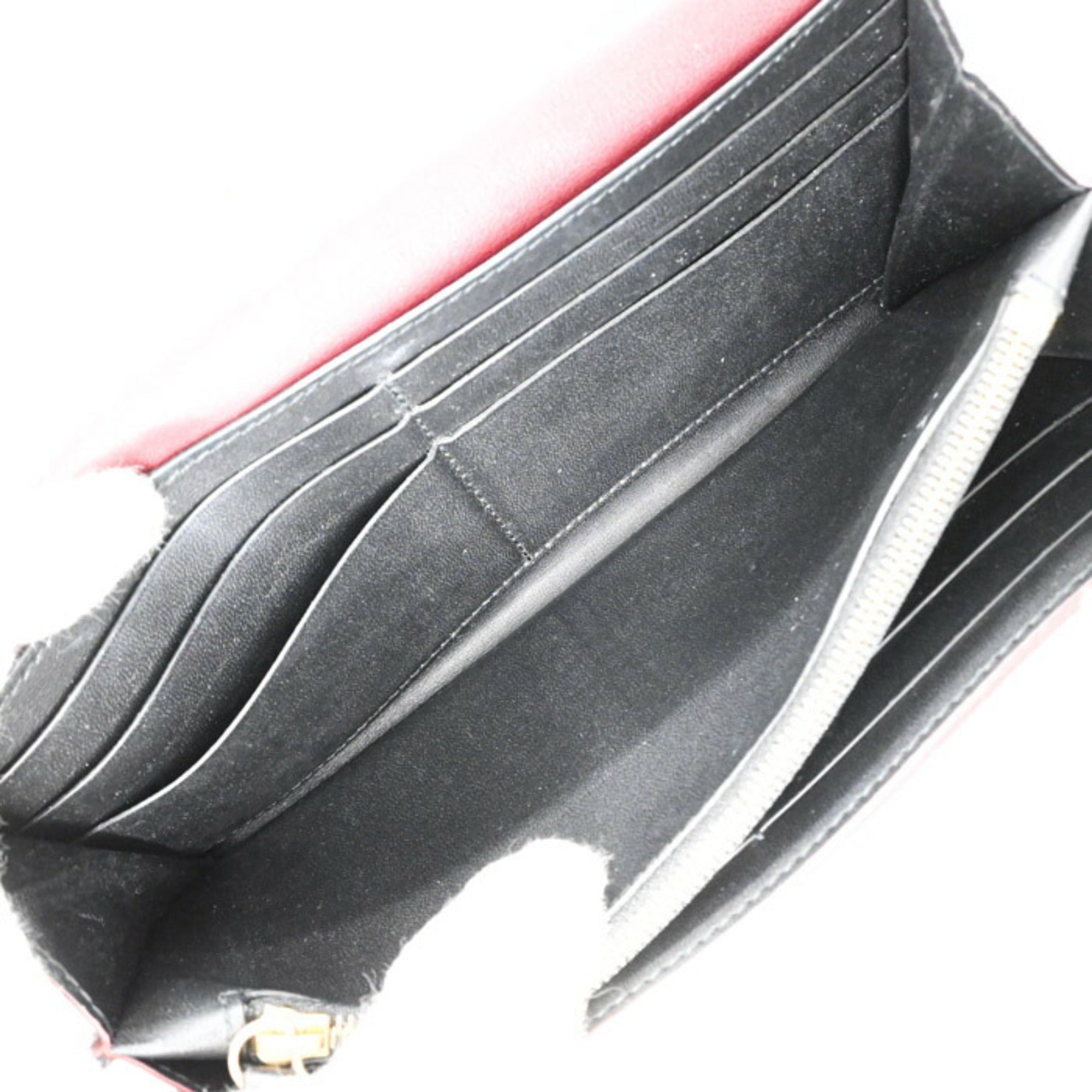 Cartier Bordeaux Leather Long Wallet (Bi-Fold) (Pre-Owned)