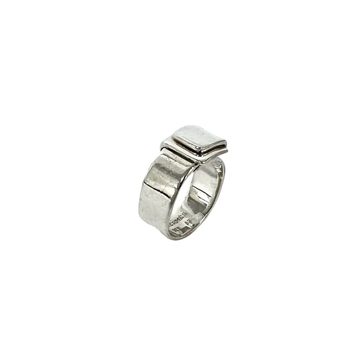 Hermes Silver Silver 925 Band Ring (Pre-Owned)