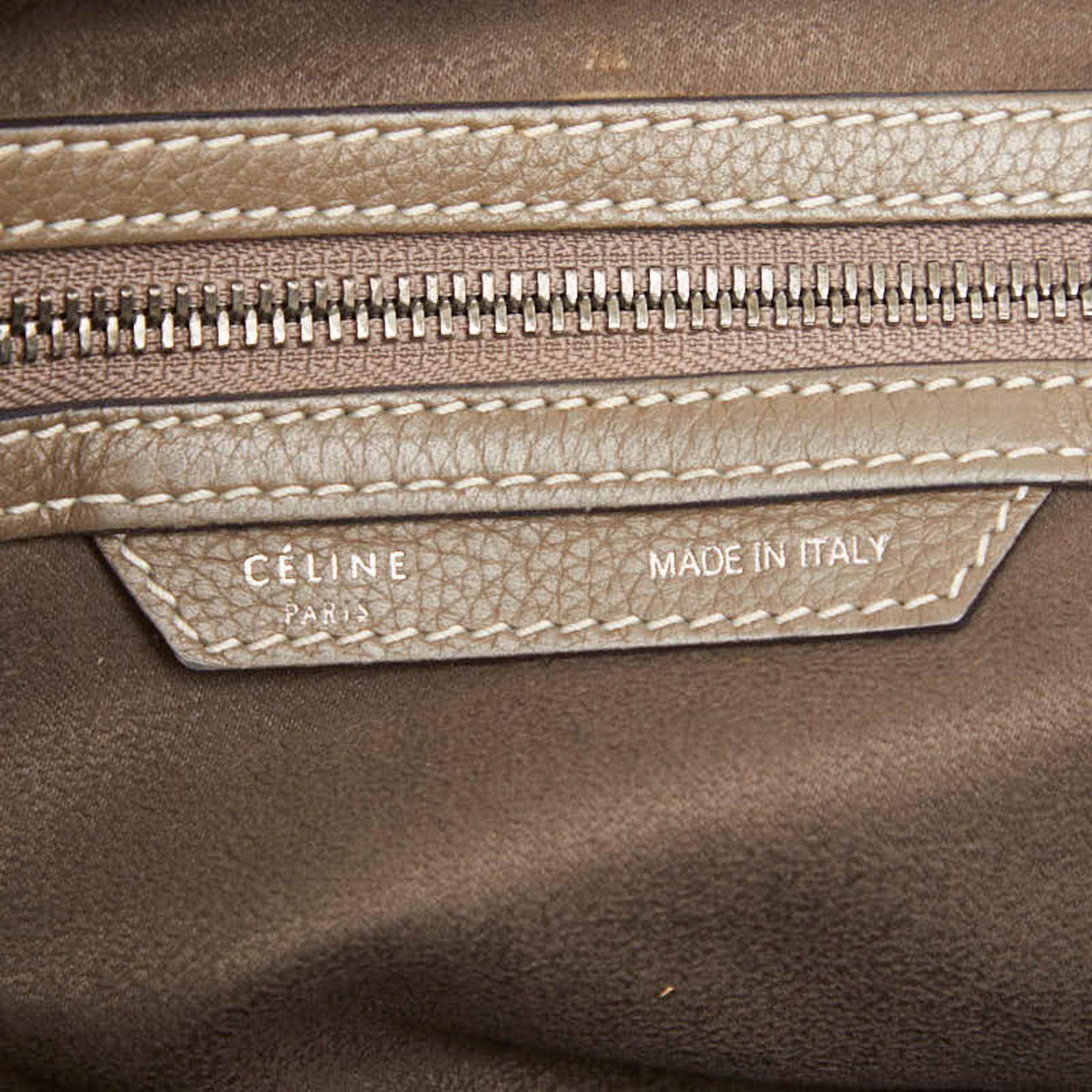 Celine Grayish Leather Handbag Tote Bag (Pre-Owned)