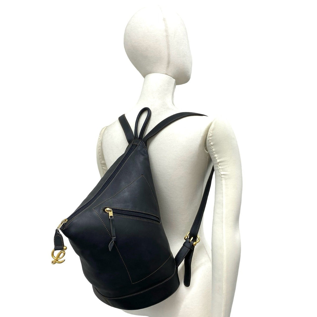 Loewe Black Leather Backpack (Pre-Owned)