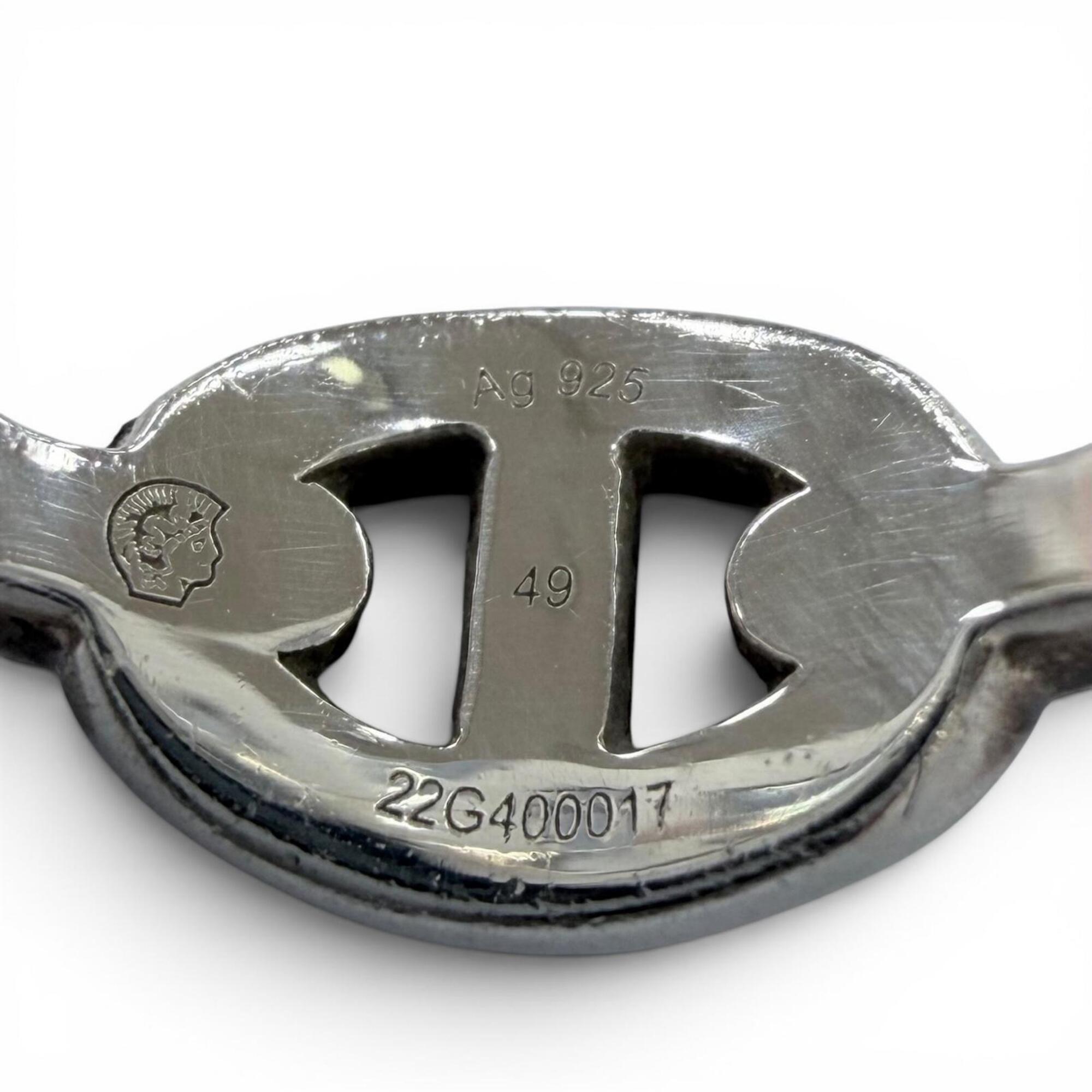 Hermes Silver Silver 925 Band Ring (Pre-Owned)