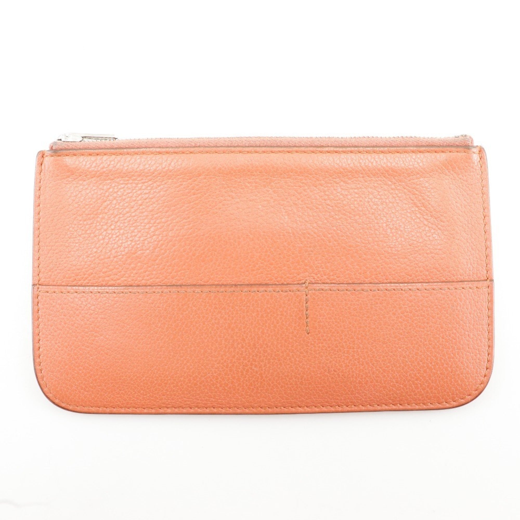 Hermes Pink Chevre Leather Long Wallet (Bi-Fold) (Pre-Owned)