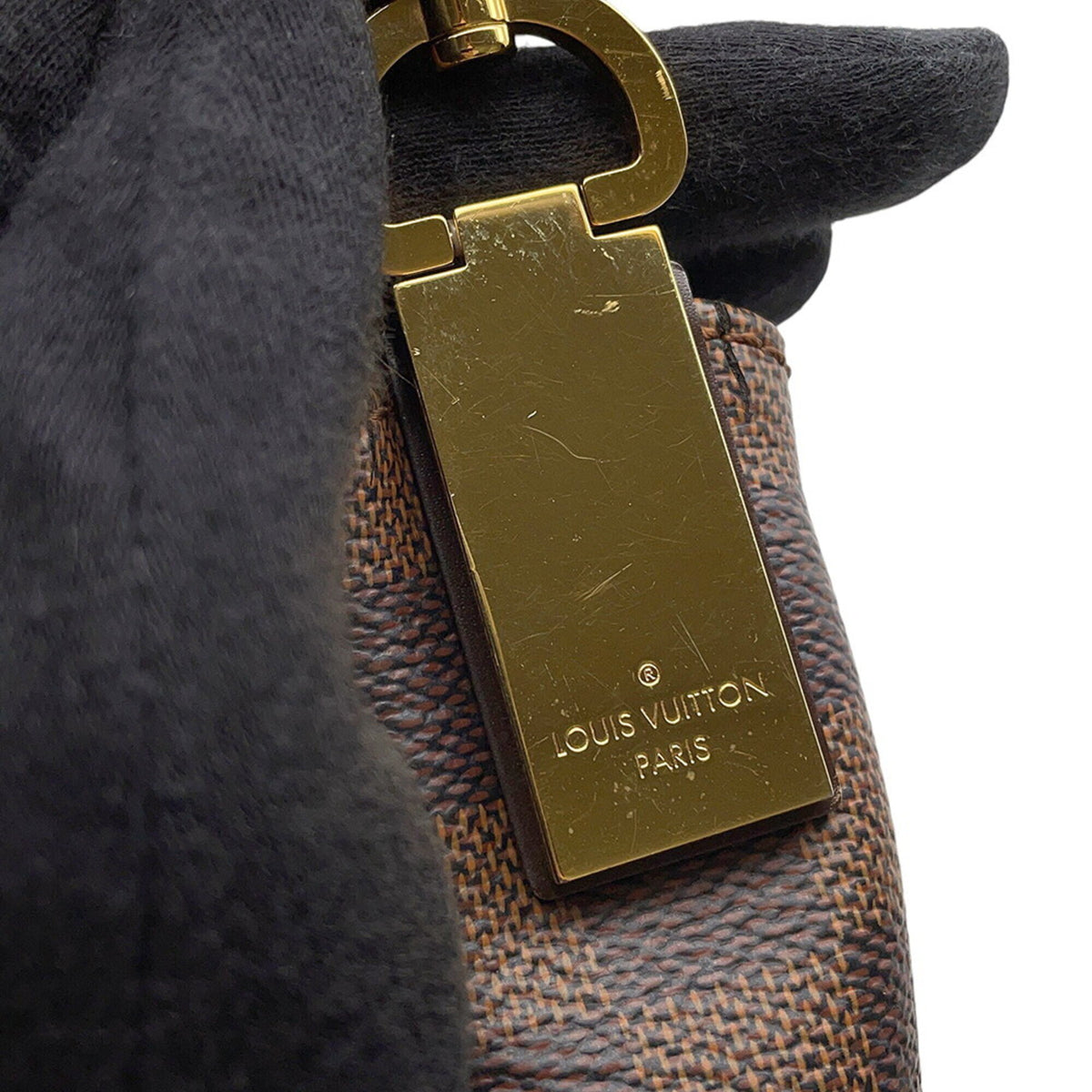 Louis Vuitton Damier Brown Damier Canvas Ebene Handbag (Pre-Owned)