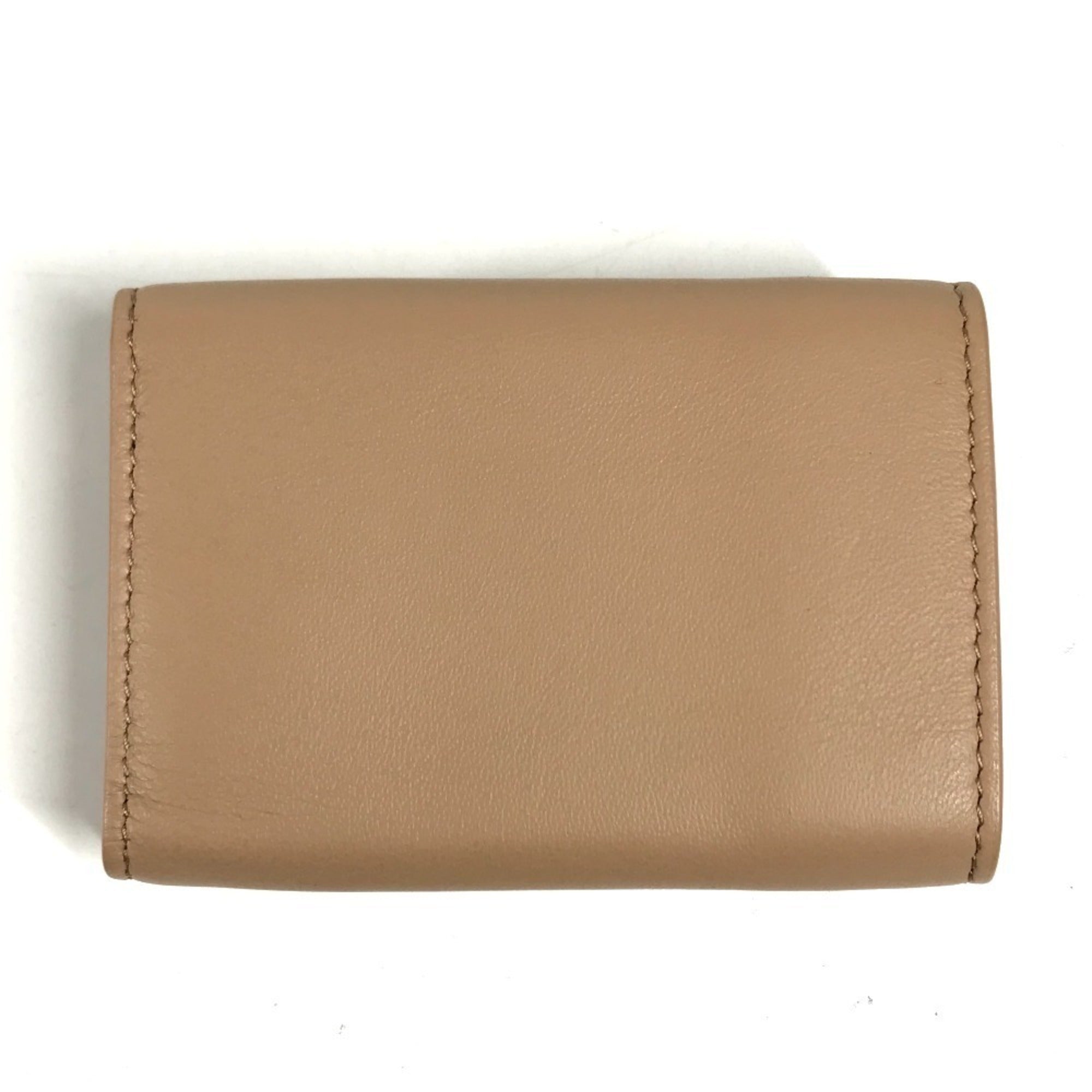 Balenciaga Beige Leather Wallet (Tri-Fold) (Pre-Owned)