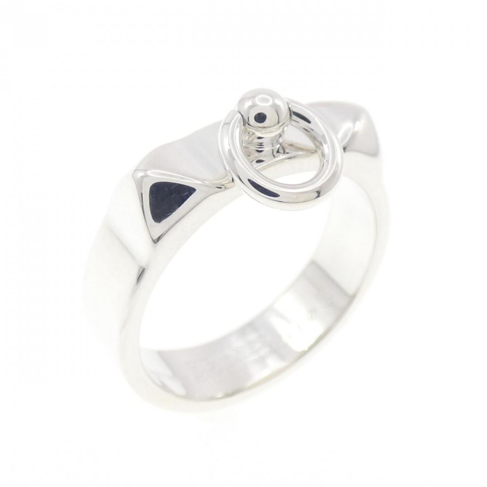 Hermes Silver 925 Band Ring (Pre-Owned)