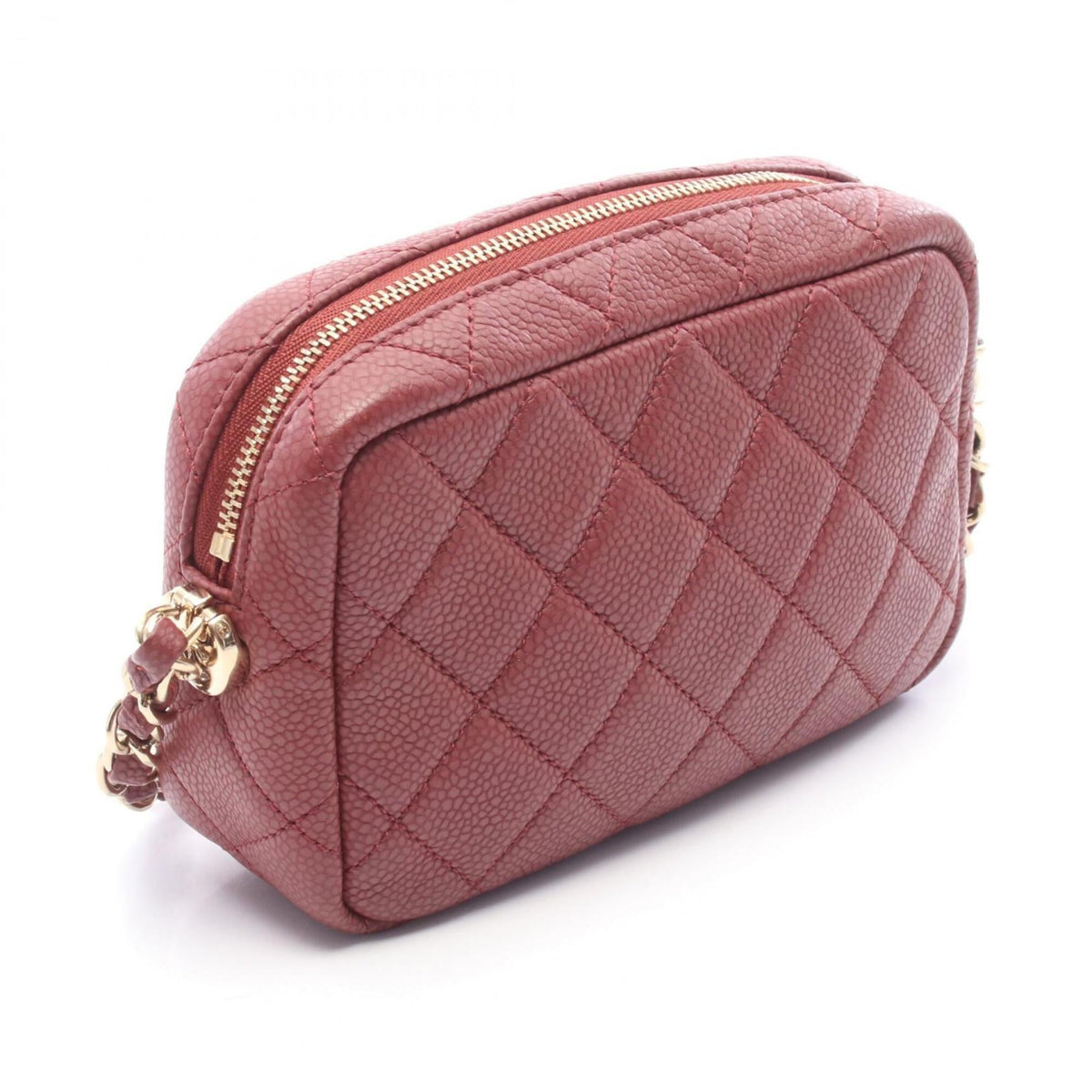Chanel Bordeaux Grained Calfskin Handbag Shoulder Bag (Pre-Owned)