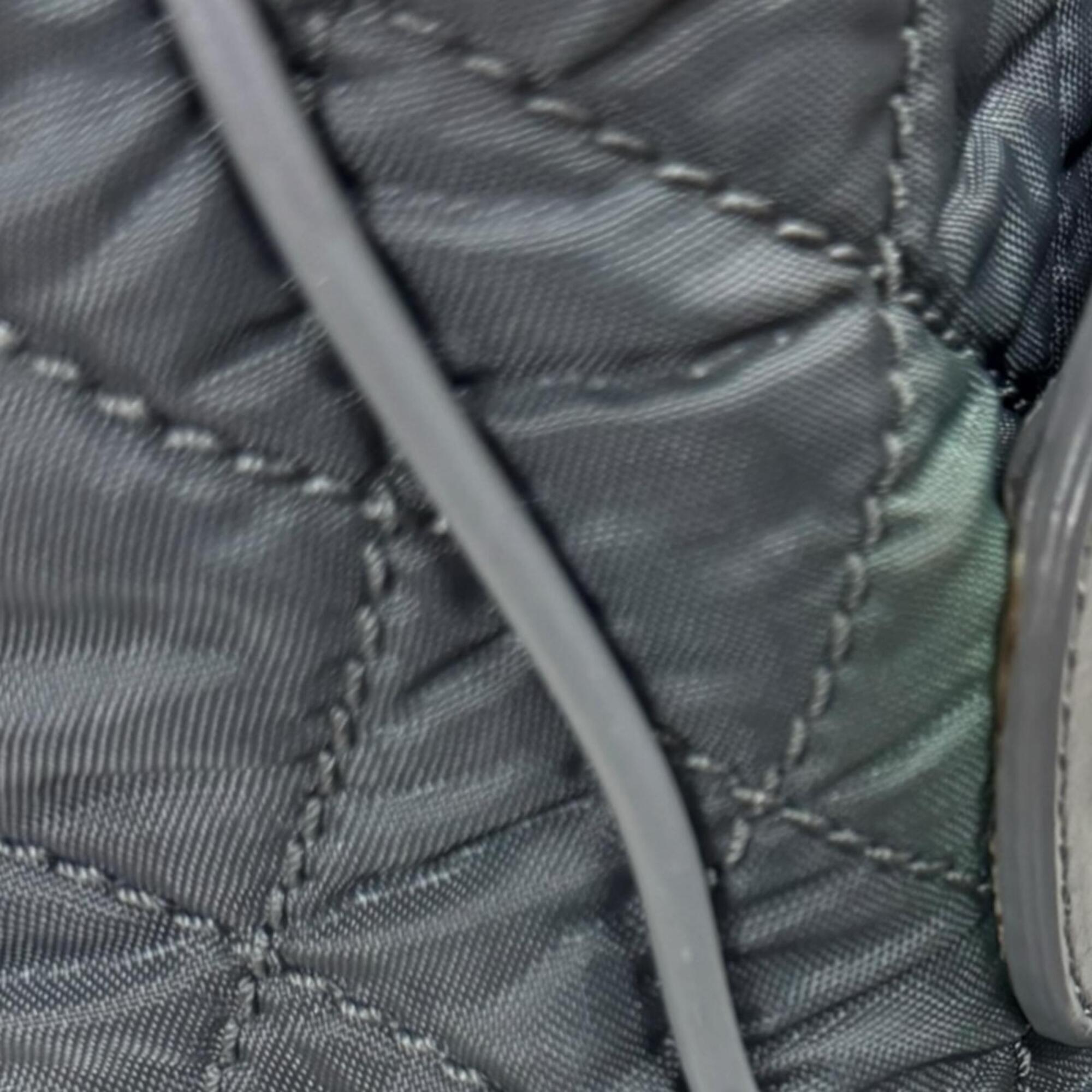 Chanel Gray Nylon Leather Tote Bag (Pre-Owned)