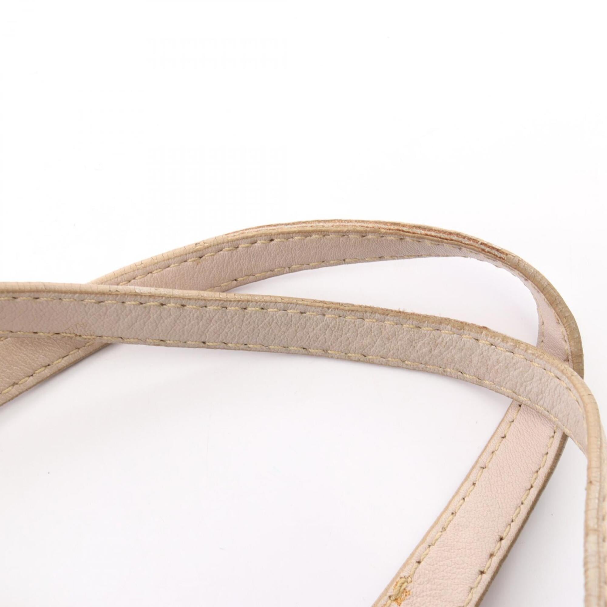 Miu Miu Ivory Leather Boston Bag Handbag (Pre-Owned)