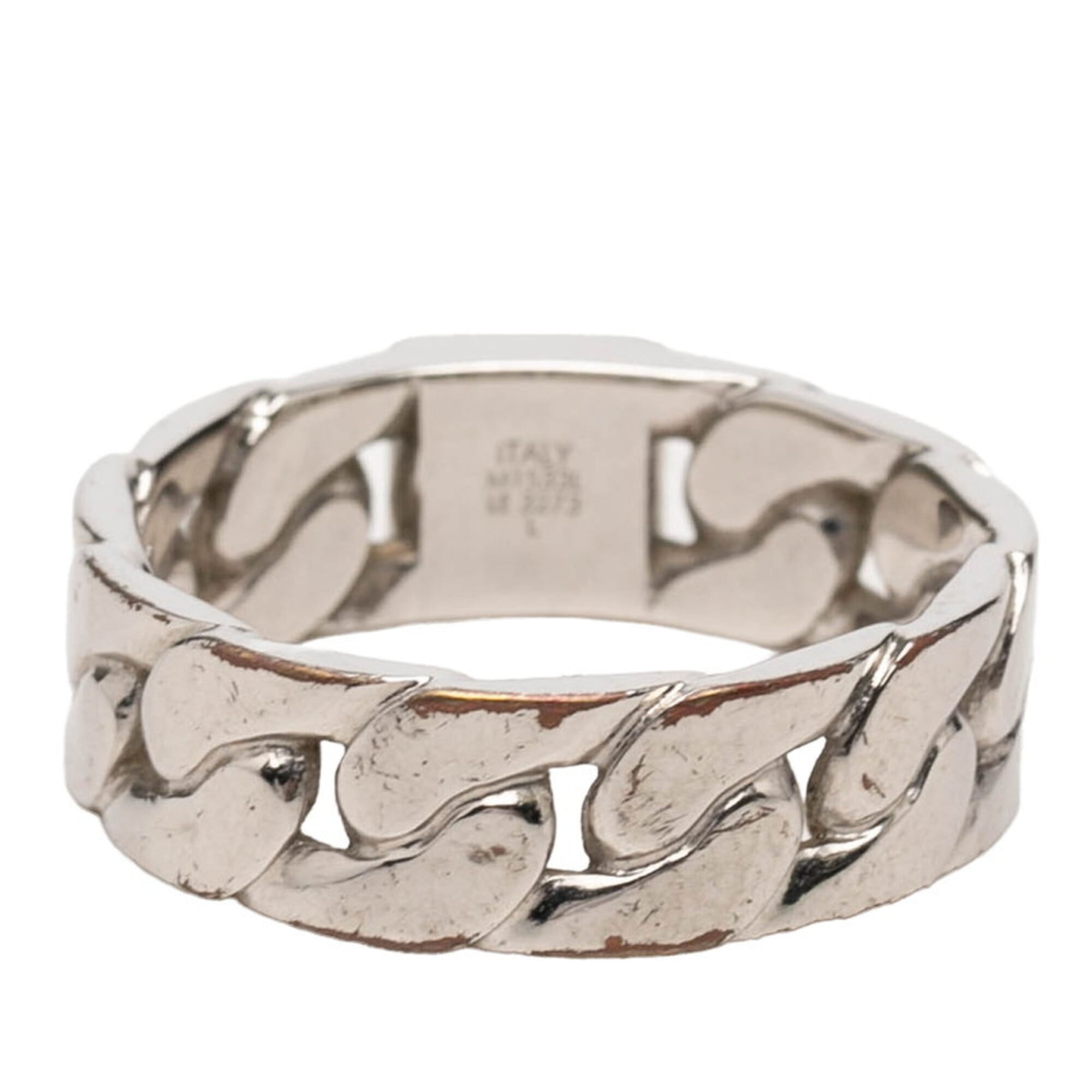 Louis Vuitton Silver Metal Band Ring (Pre-Owned)