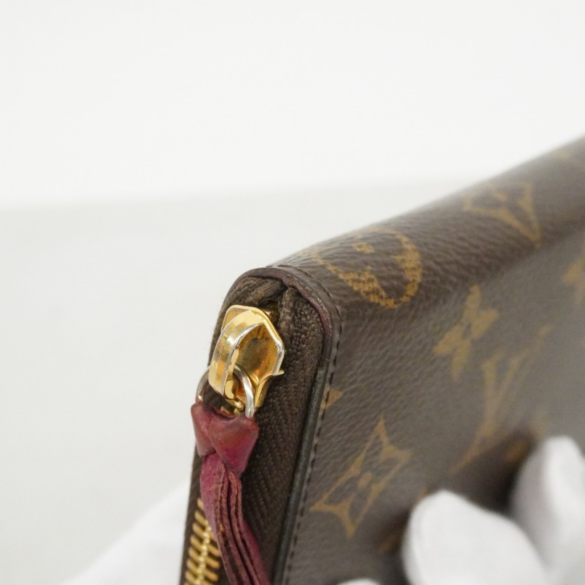 Louis Vuitton Brown Fuchsia Long Wallet (Bi-Fold) (Pre-Owned)