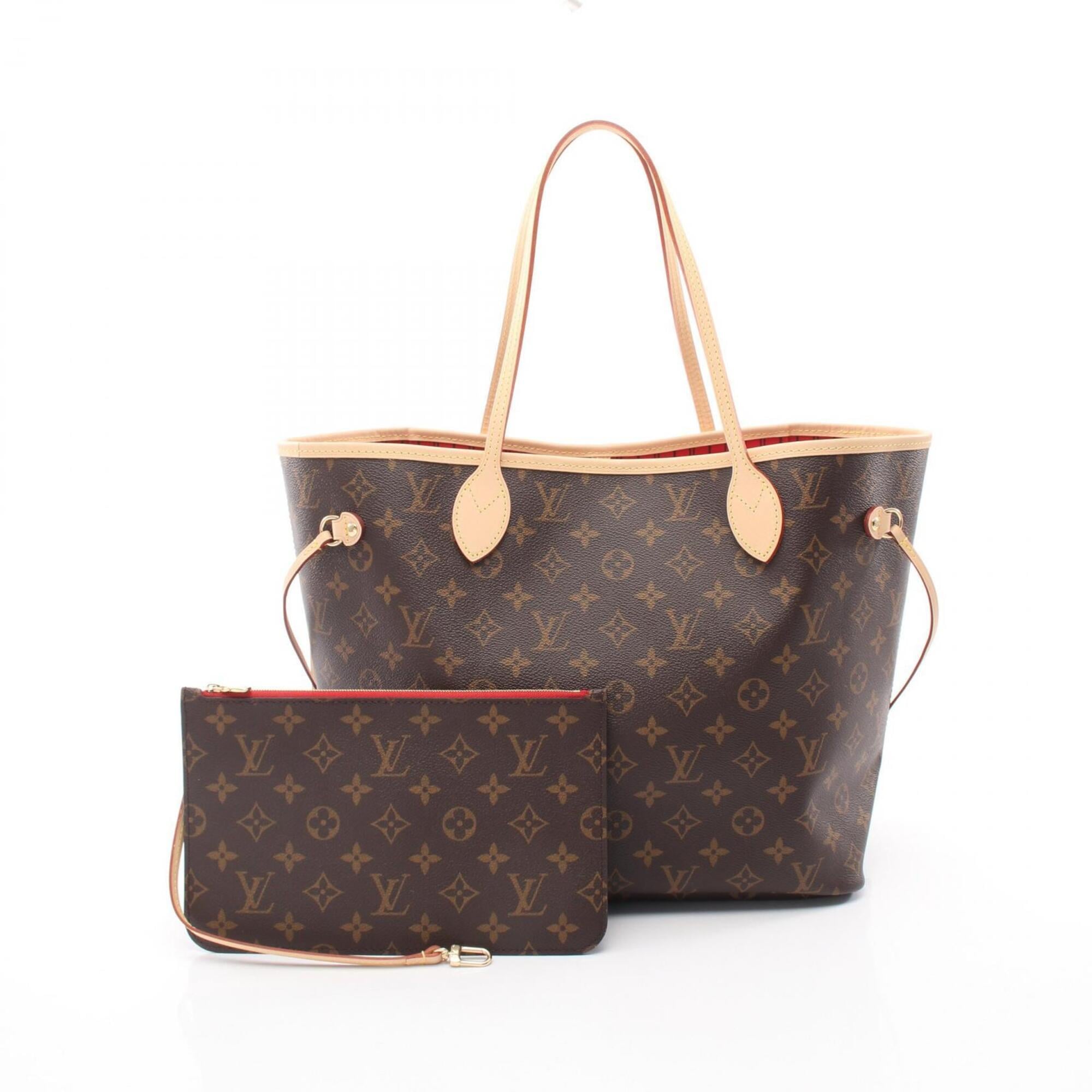Louis Vuitton Brown Cerise Coated Canvas Leather Handbag Pouch Tote Bag (Pre-Owned)