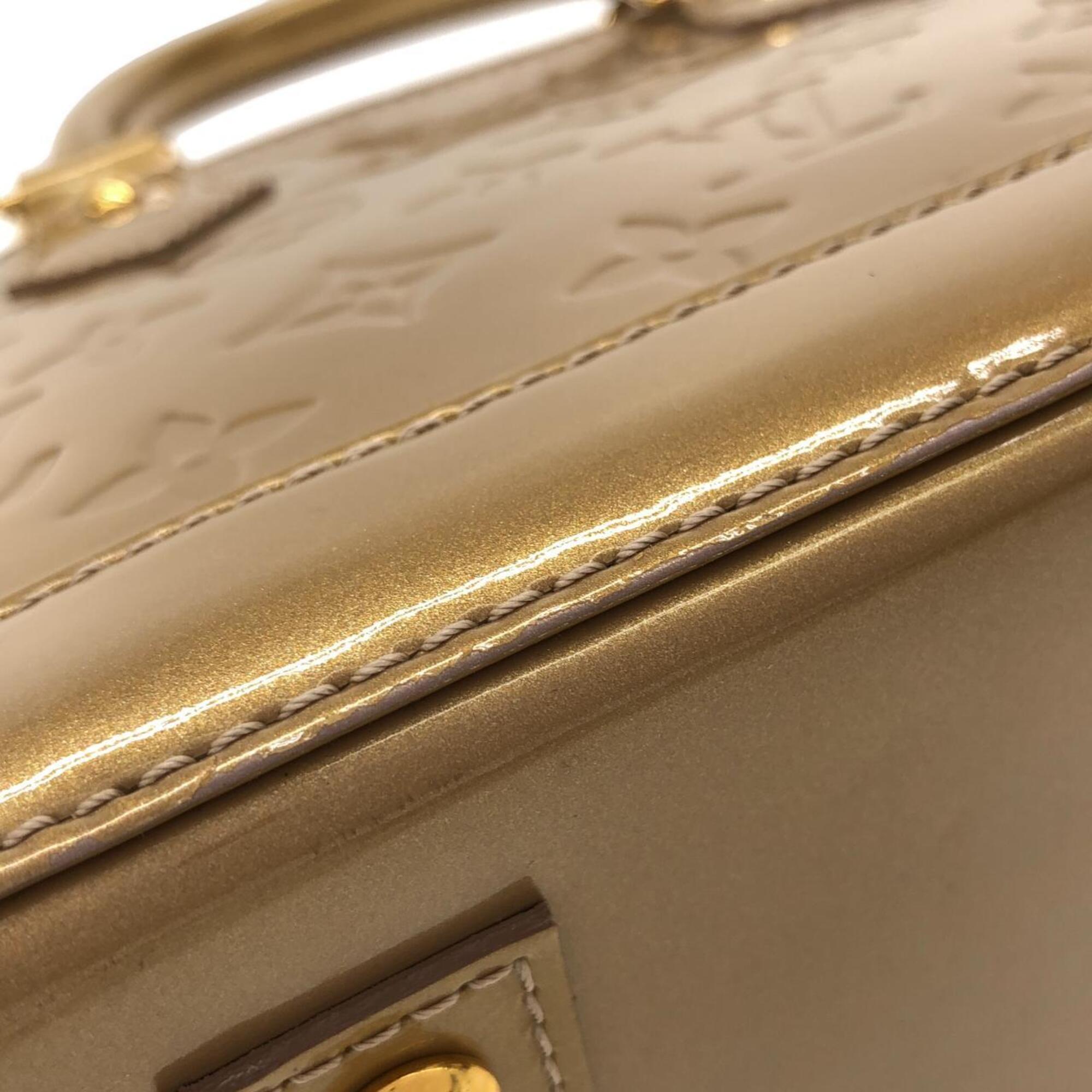 Louis Vuitton Vernis Beige Poodle Leather Handbag (Pre-Owned)