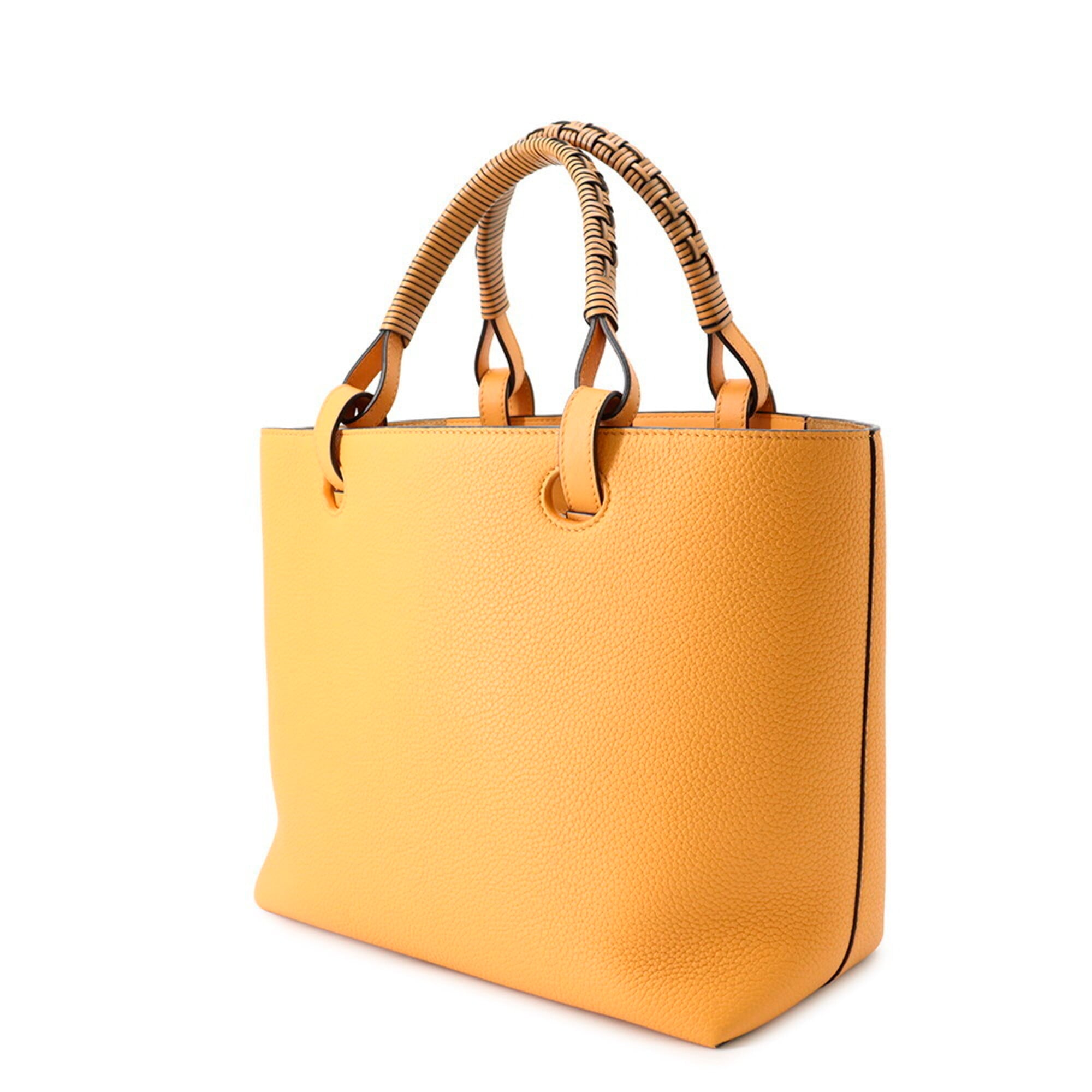 Loewe Yellow Leather Handbag Shoulder Bag Tote Bag (Pre-Owned)