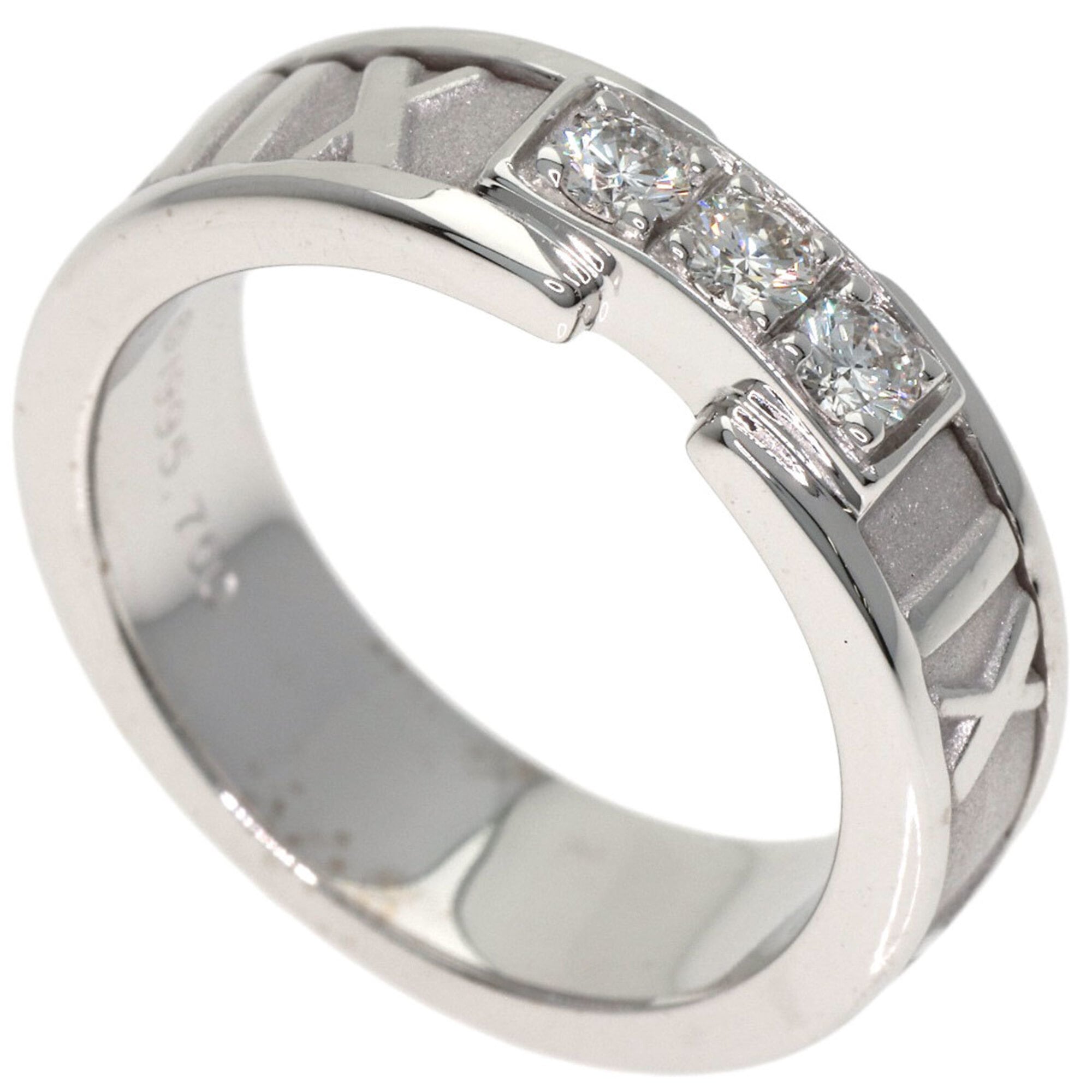 Tiffany Atlas White Gold (18K) Band Ring (Pre-Owned)
