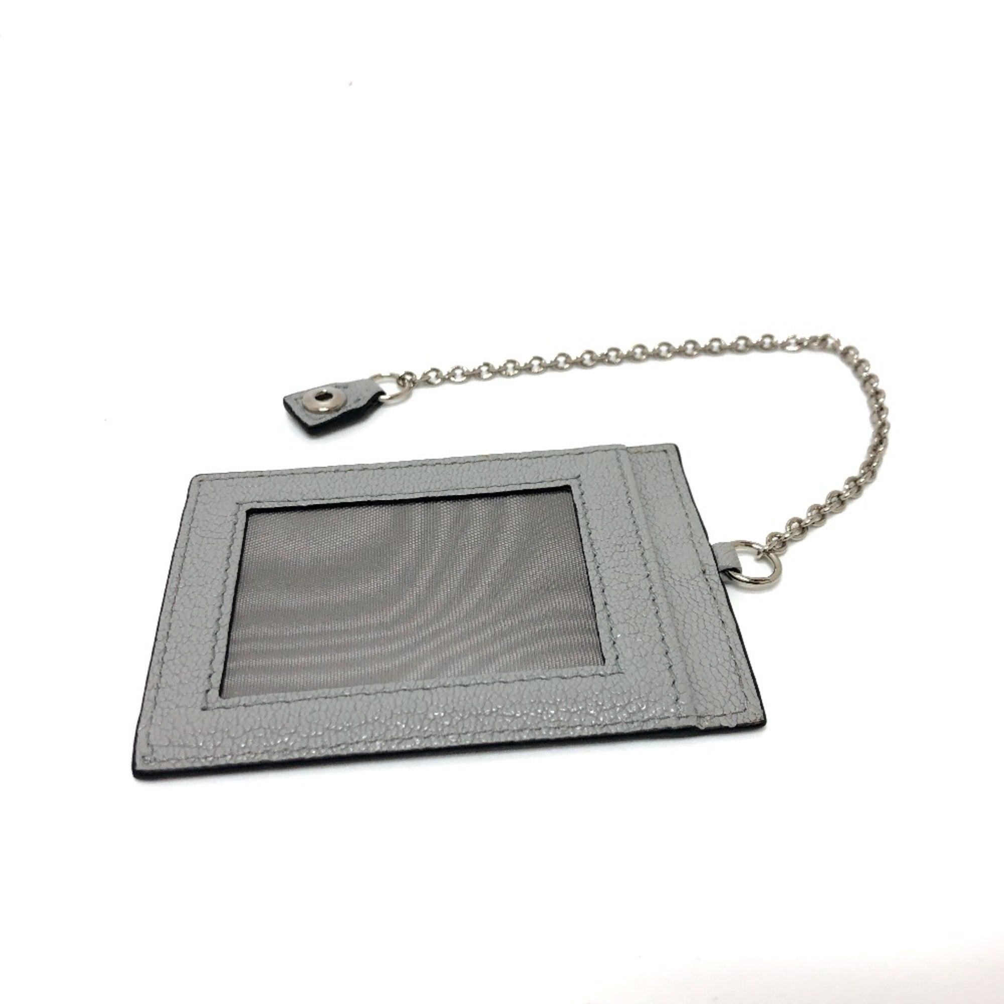 Miu Miu Gray Leather Long Wallet (Bi-Fold) (Pre-Owned)