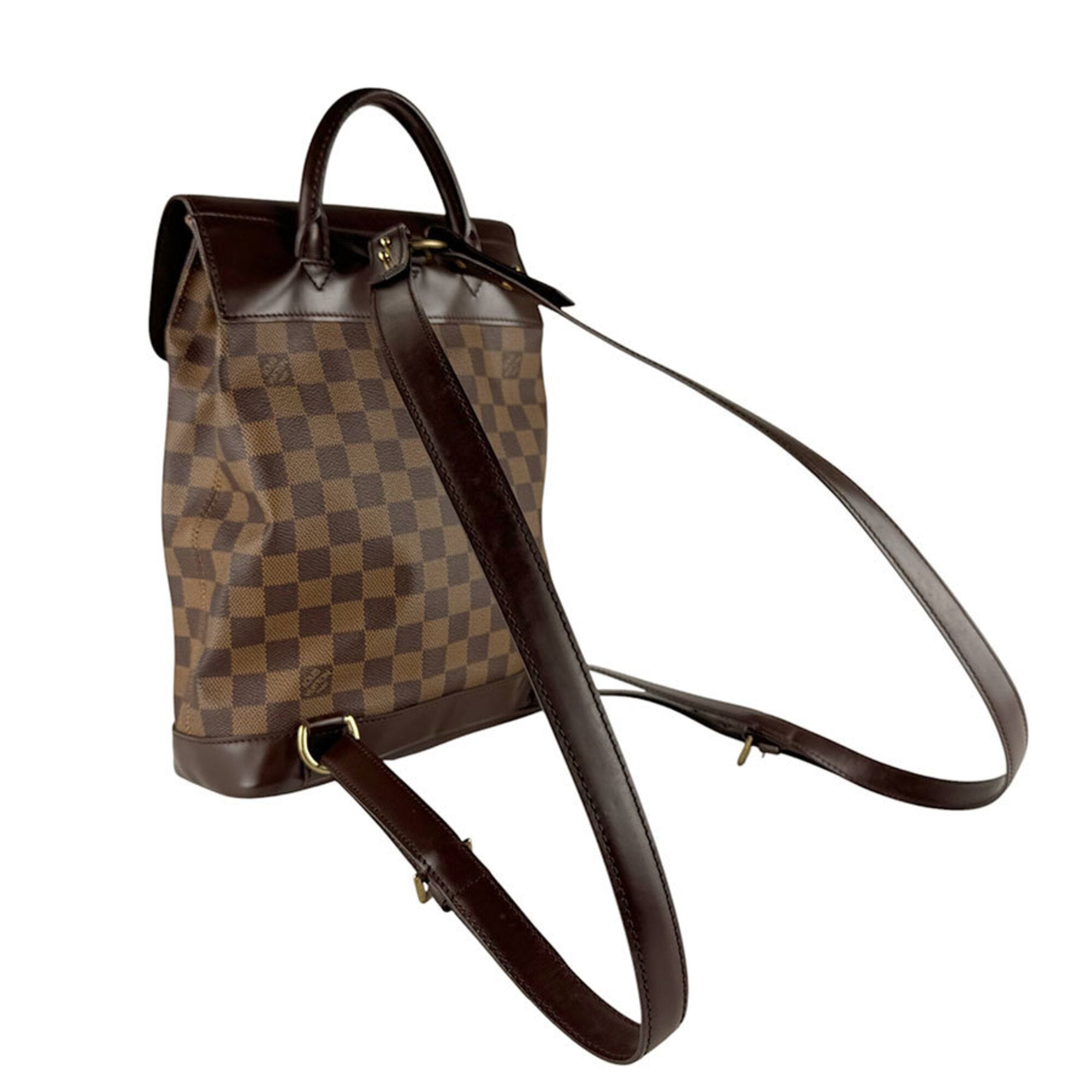 Louis Vuitton Damier Canvas Ebene Damier Canvas Backpack (Pre-Owned)