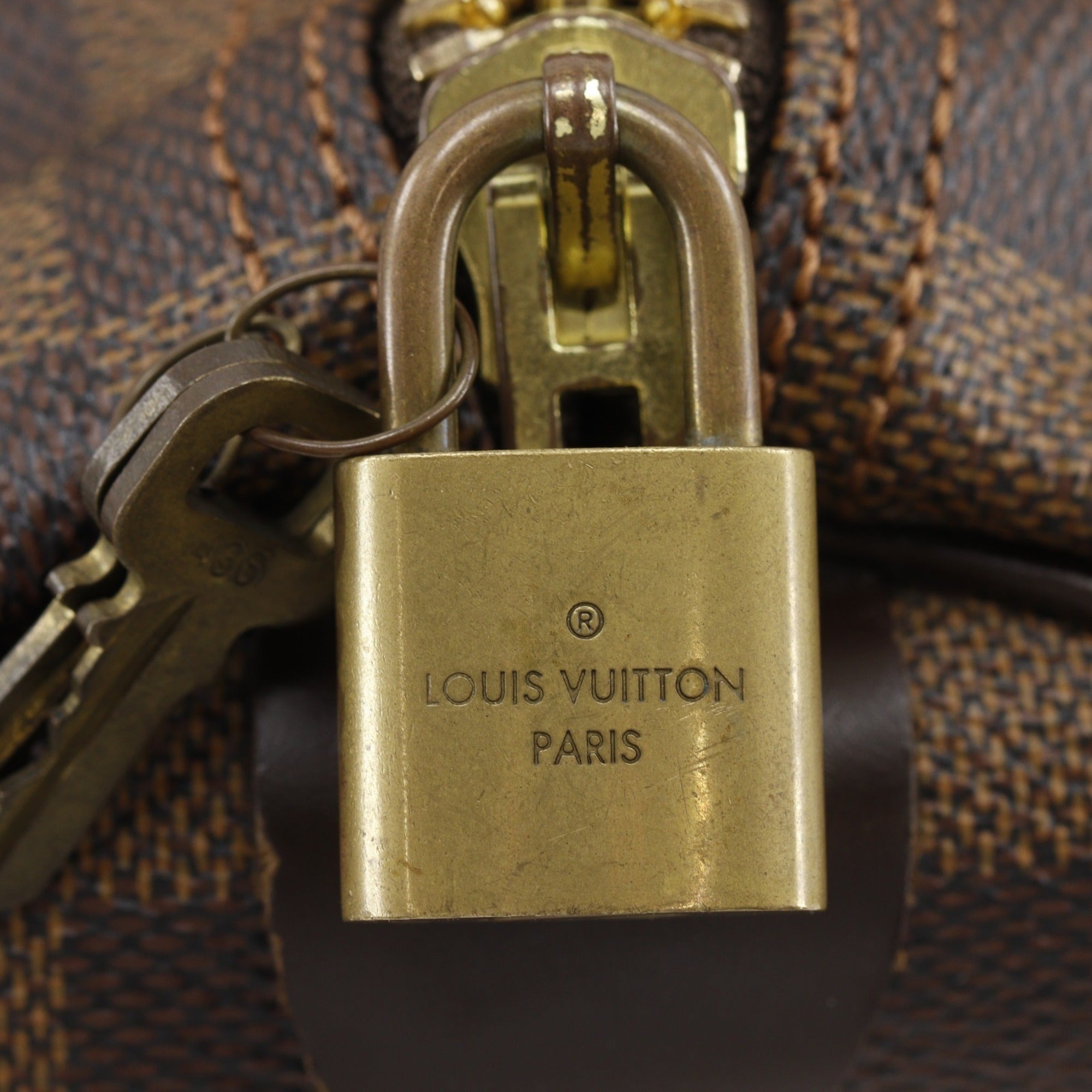 Louis Vuitton Damier Brown Damier Canvas Boston Bag (Pre-Owned)