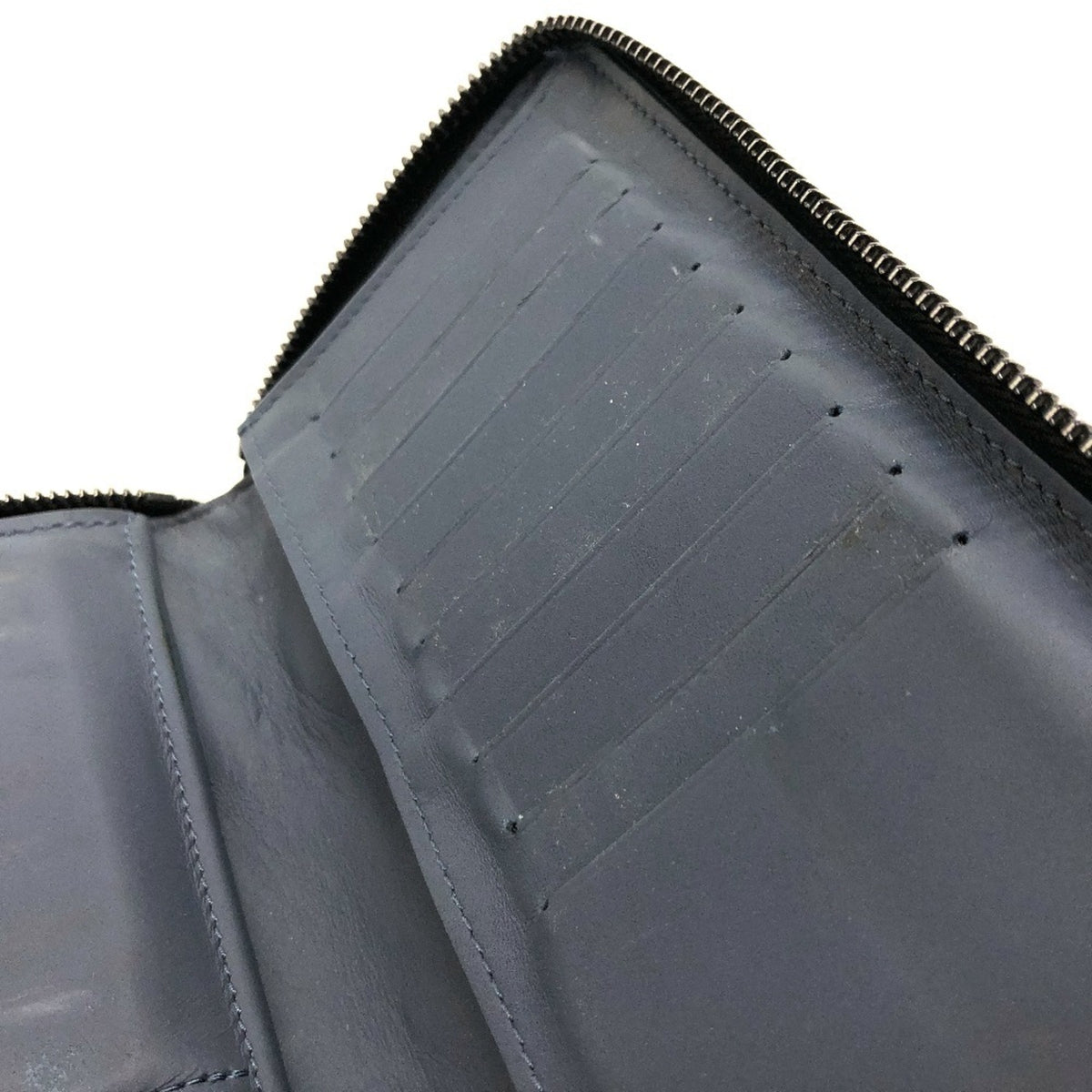 Louis Vuitton Monogram Shadow Galle Navy Monogram Shadow Long Wallet (Bi-Fold) (Pre-Owned)