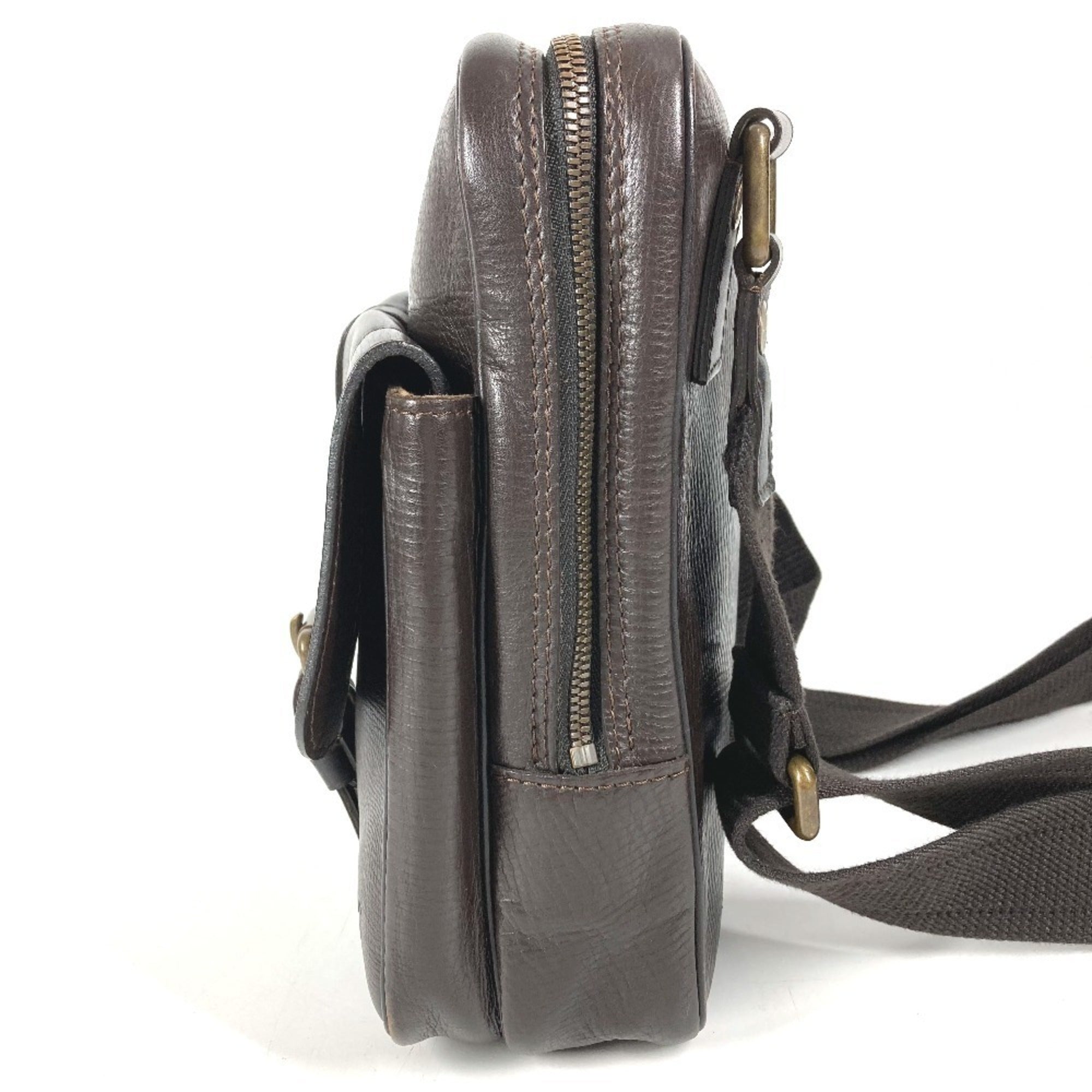 Louis Vuitton Brown Coffee Utah Leather Leather Pochette Shoulder Bag (Pre-Owned)