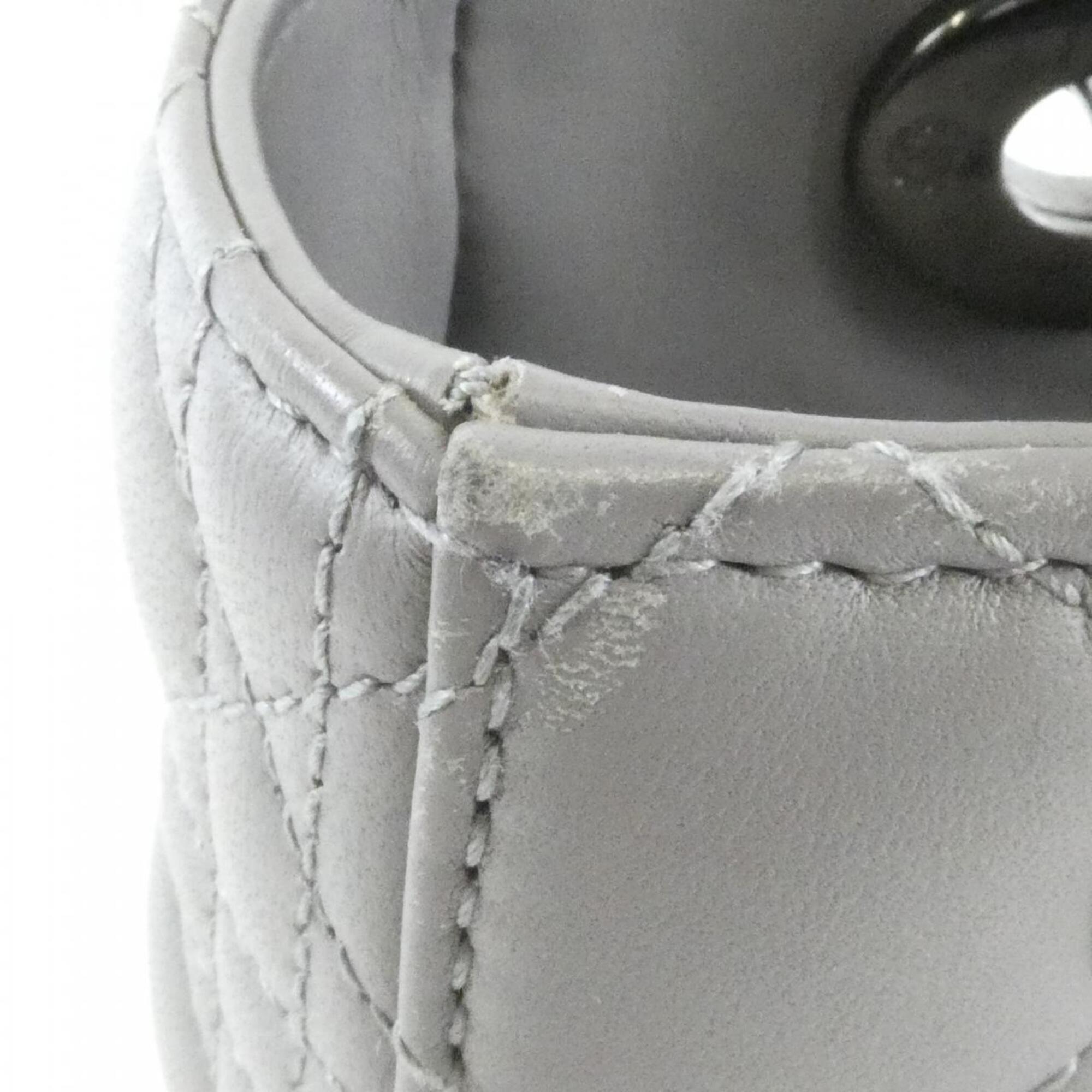 Christian Dior Gray Leather Handbag (Pre-Owned)