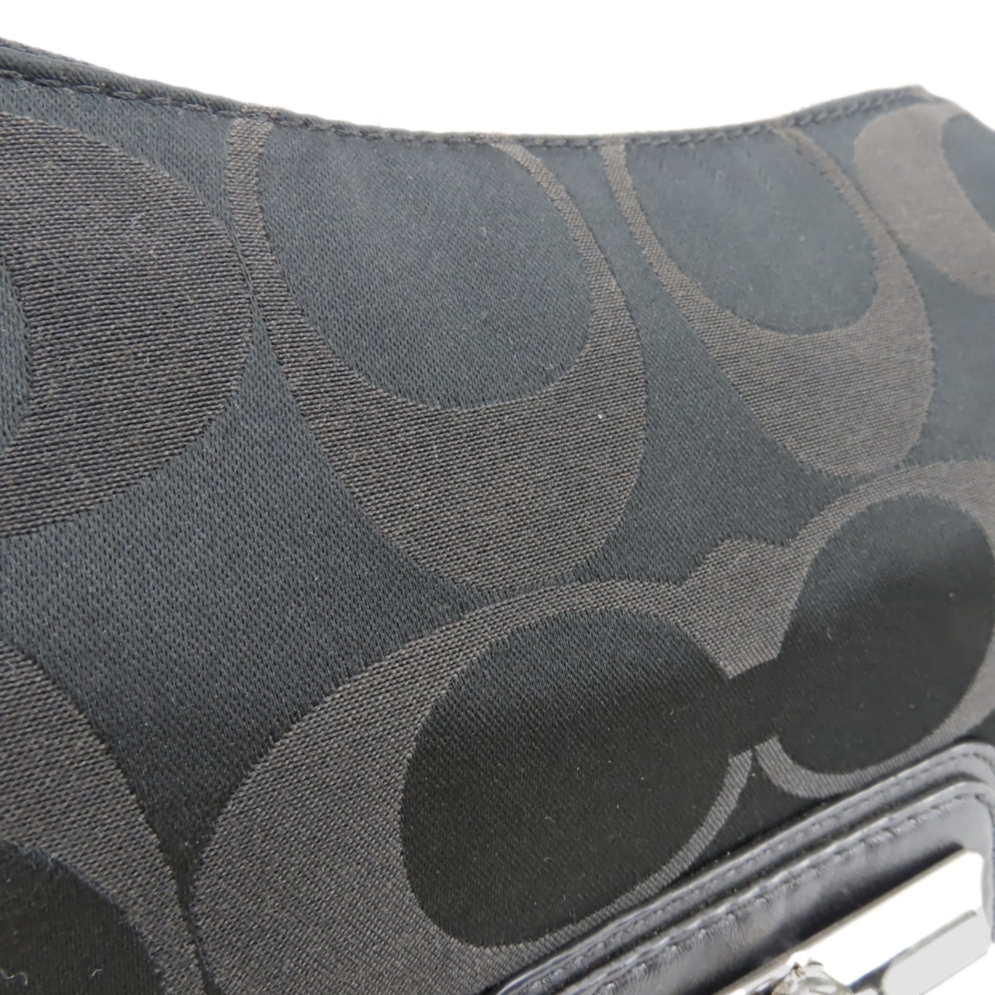 Coach Black Signature Line Shoulder Bag (Pre-Owned)