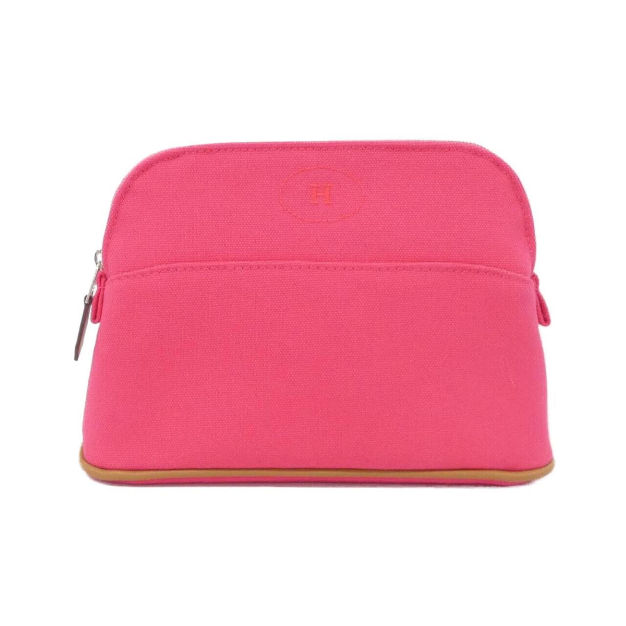 Hermes Pink Canvas Handbag Pouch (Pre-Owned)