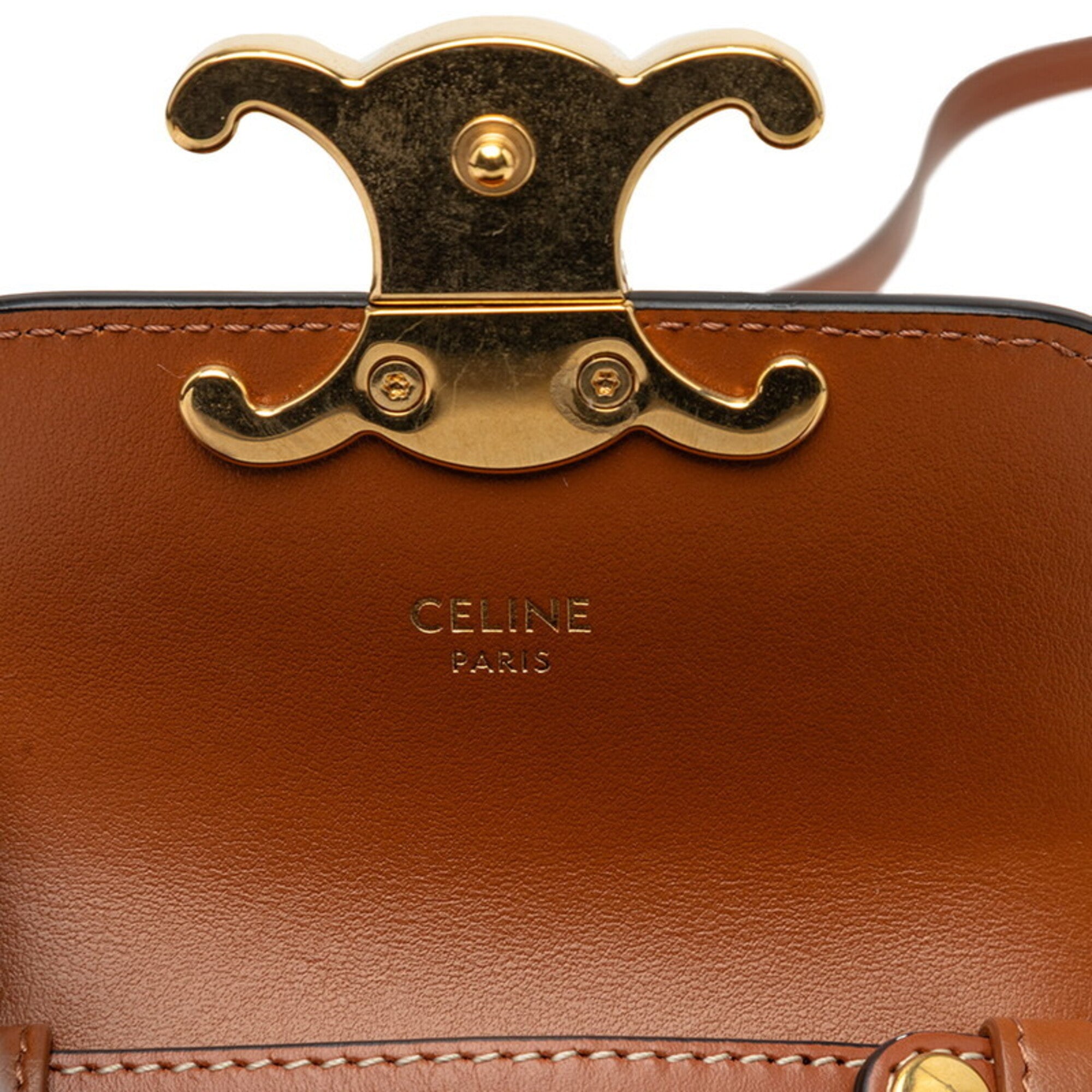Celine Black Brown Pvc Leather Shoulder Bag (Pre-Owned)