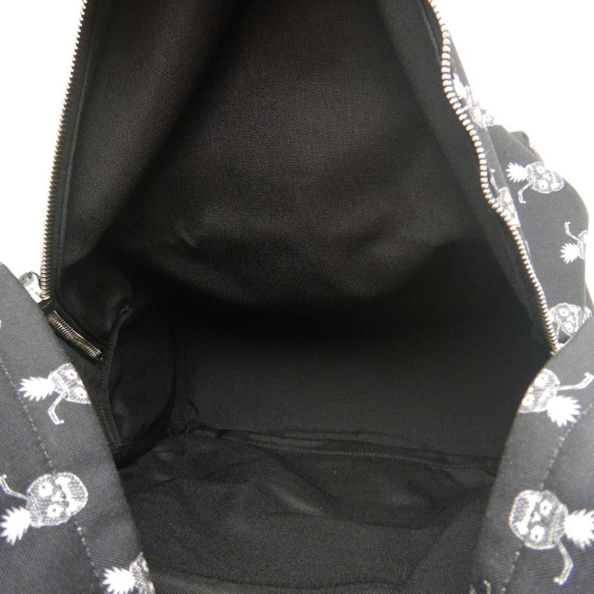 Saint Laurent Black White Canvas Backpack (Pre-Owned)