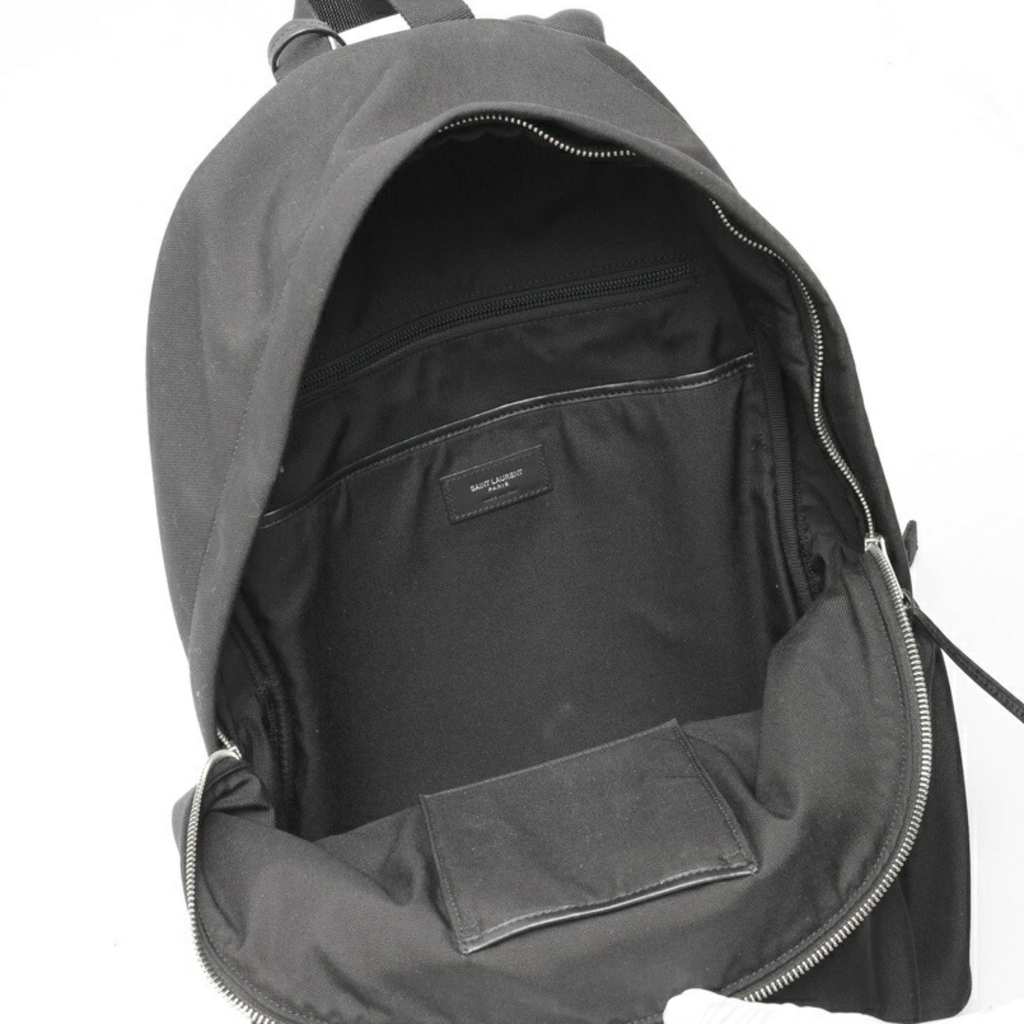 Saint Laurent Black Nylon Leather Backpack (Pre-Owned)