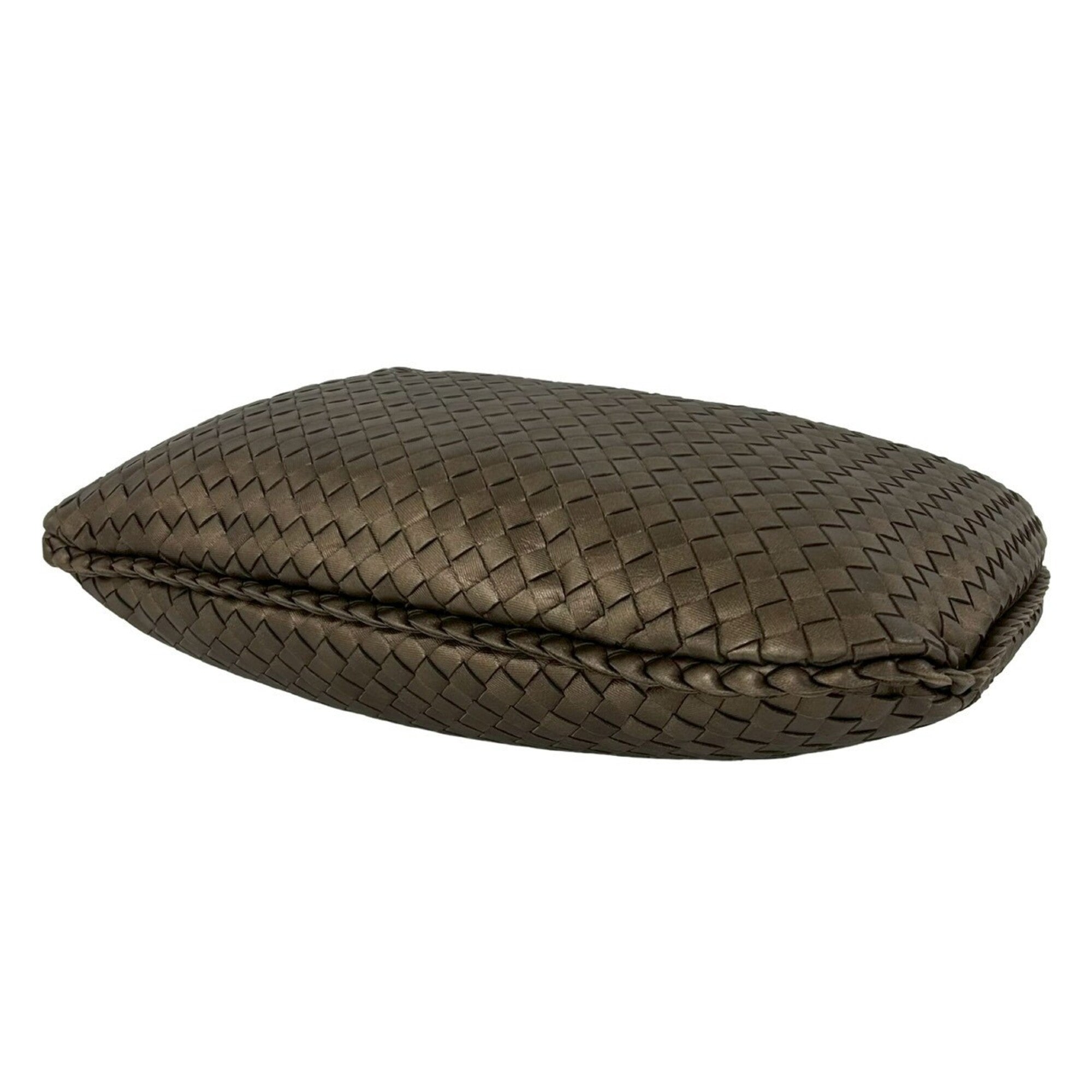 Bottega Veneta Brown Leather Handbag Shoulder Bag (Pre-Owned)