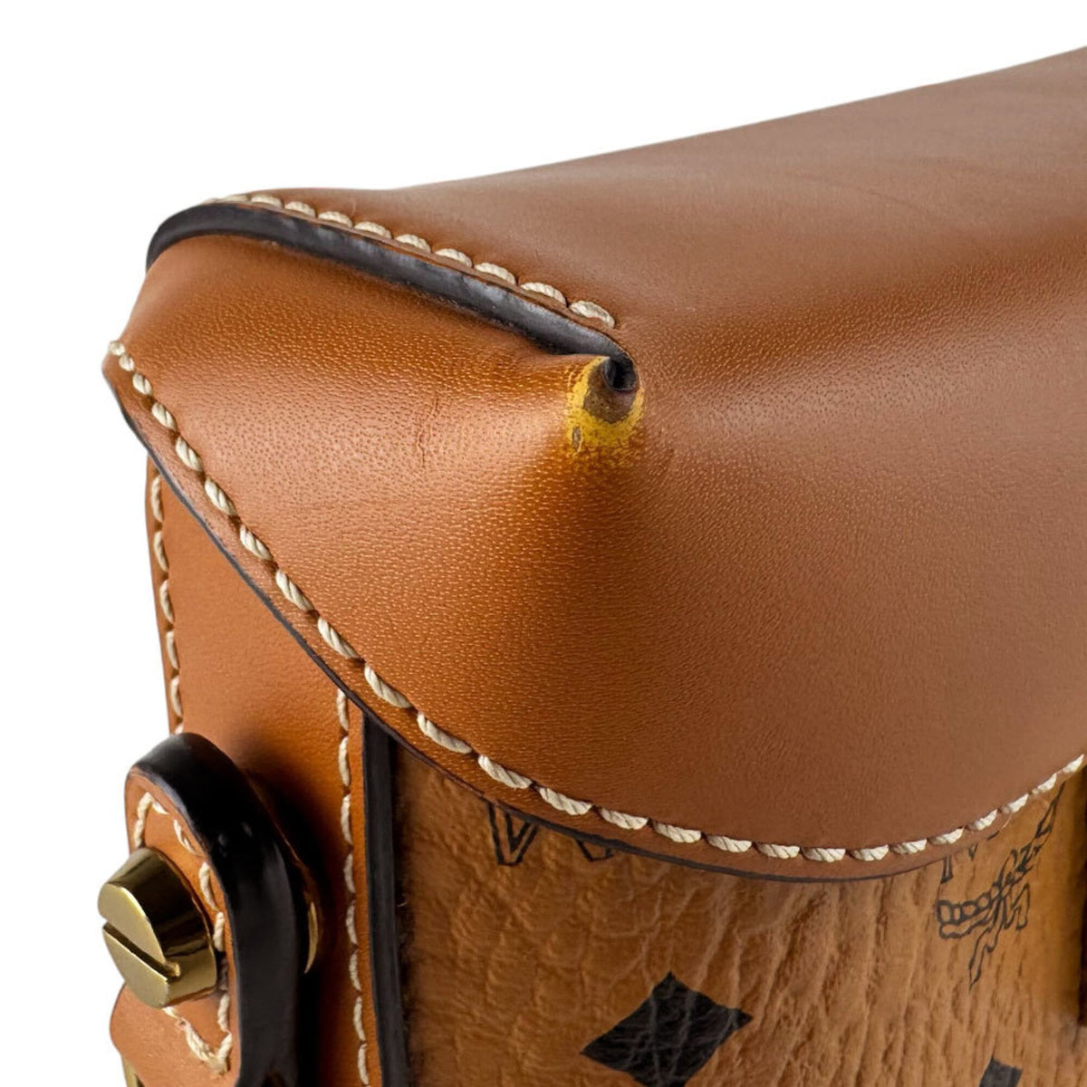 Mcm Brown Leather Shoulder Bag (Pre-Owned)
