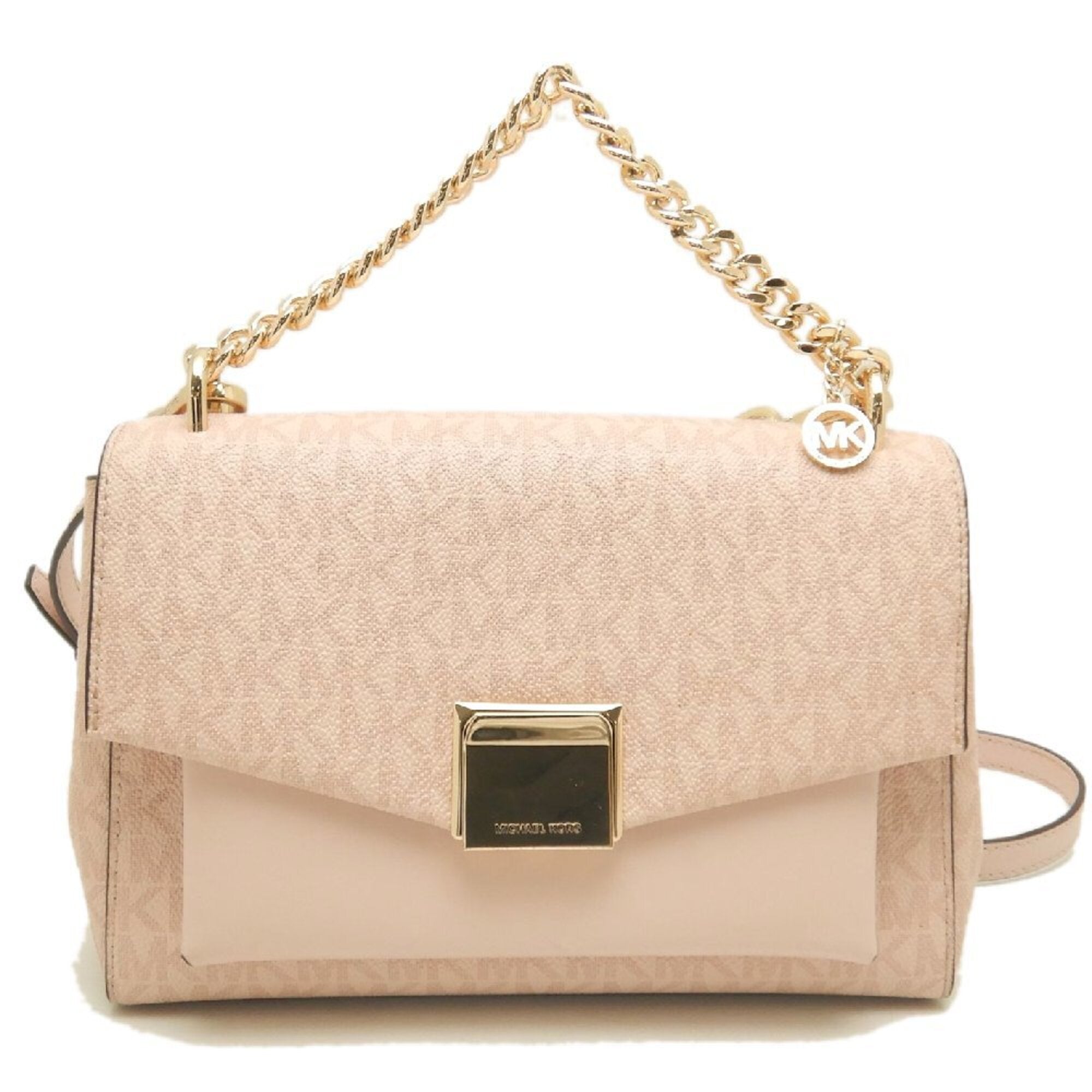Michael Kors Pink Coated Canvas Shoulder Bag (Pre-Owned)