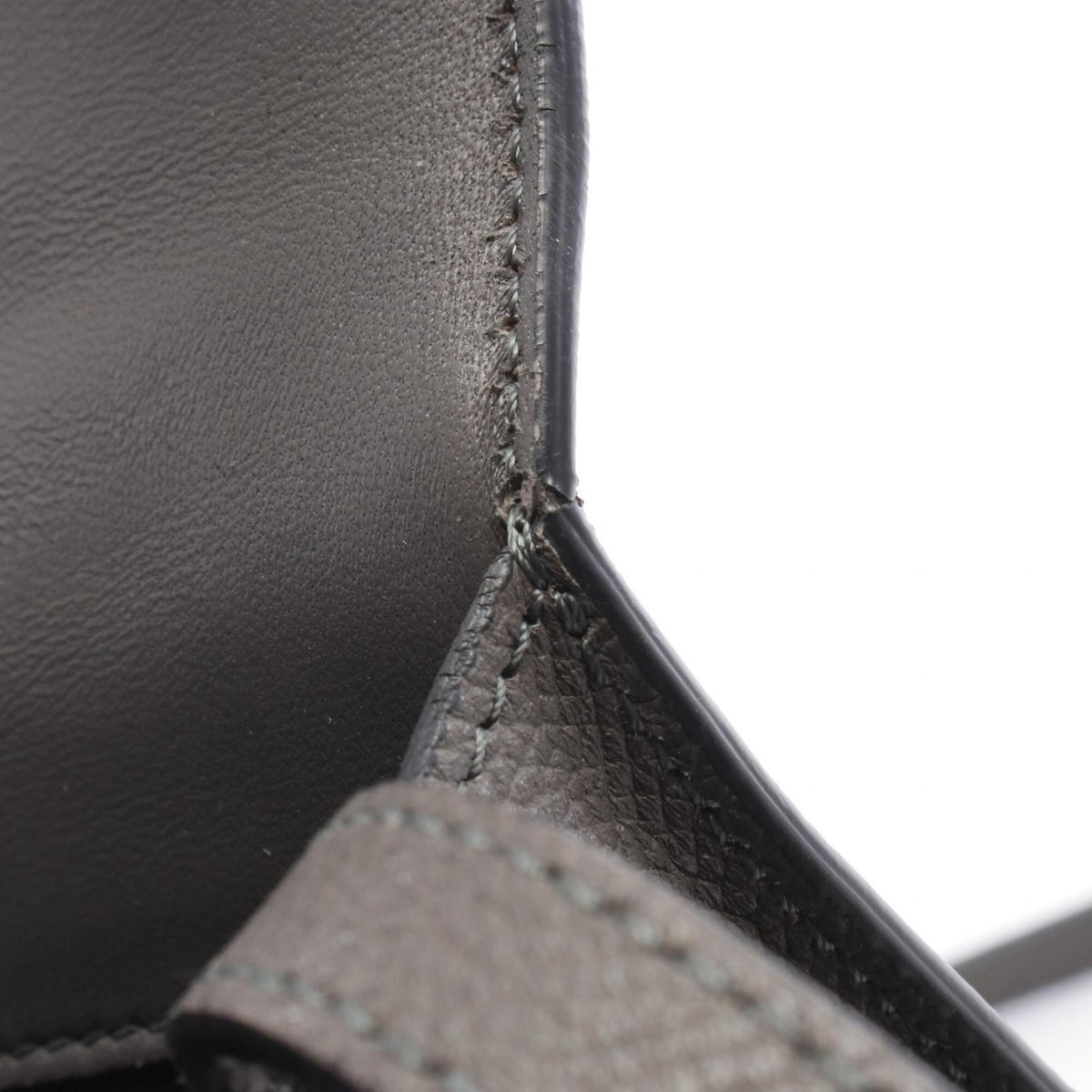 Celine Gray Leather Handbag Shoulder Bag (Pre-Owned)