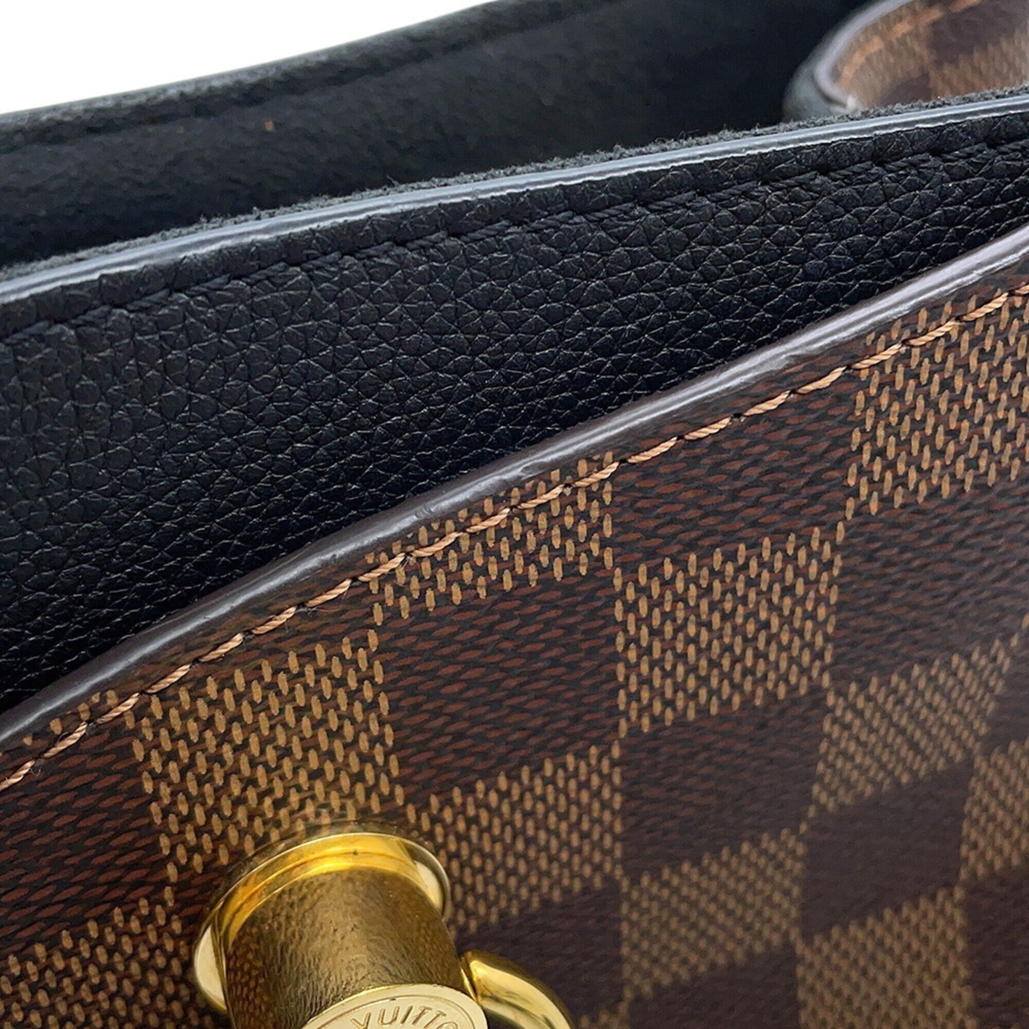 Louis Vuitton Damier Damier Canvas Ebene Noir Handbag Shoulder Bag (Pre-Owned)