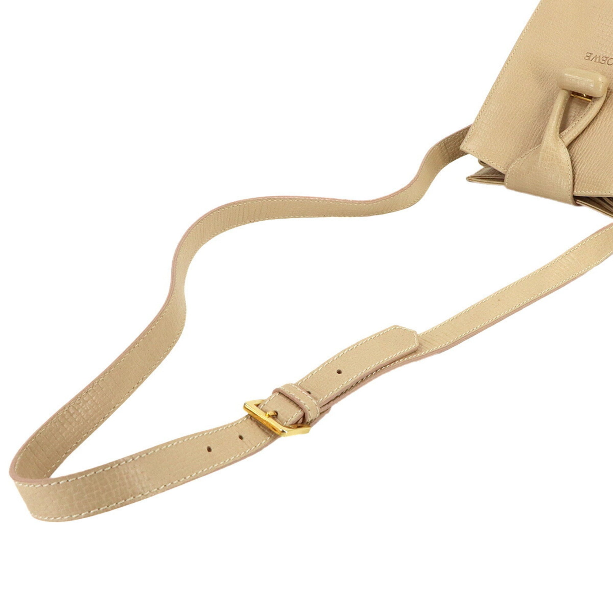 Loewe Beige Leather Handbag Shoulder Bag (Pre-Owned)