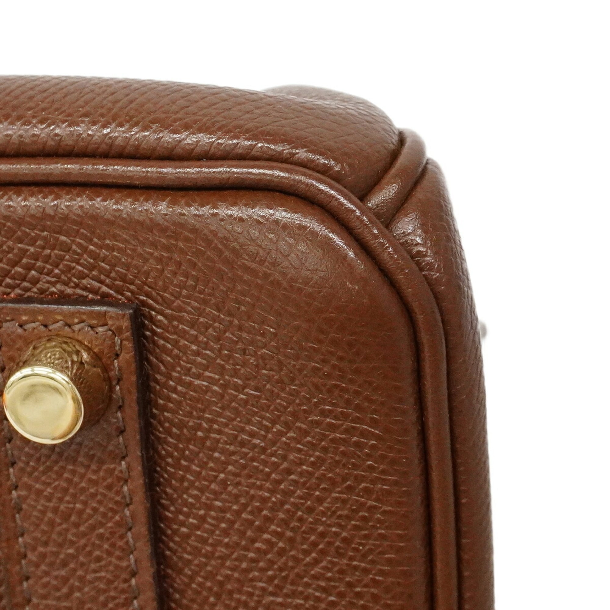 Hermes Havane Courchevel Leather Handbag (Pre-Owned)
