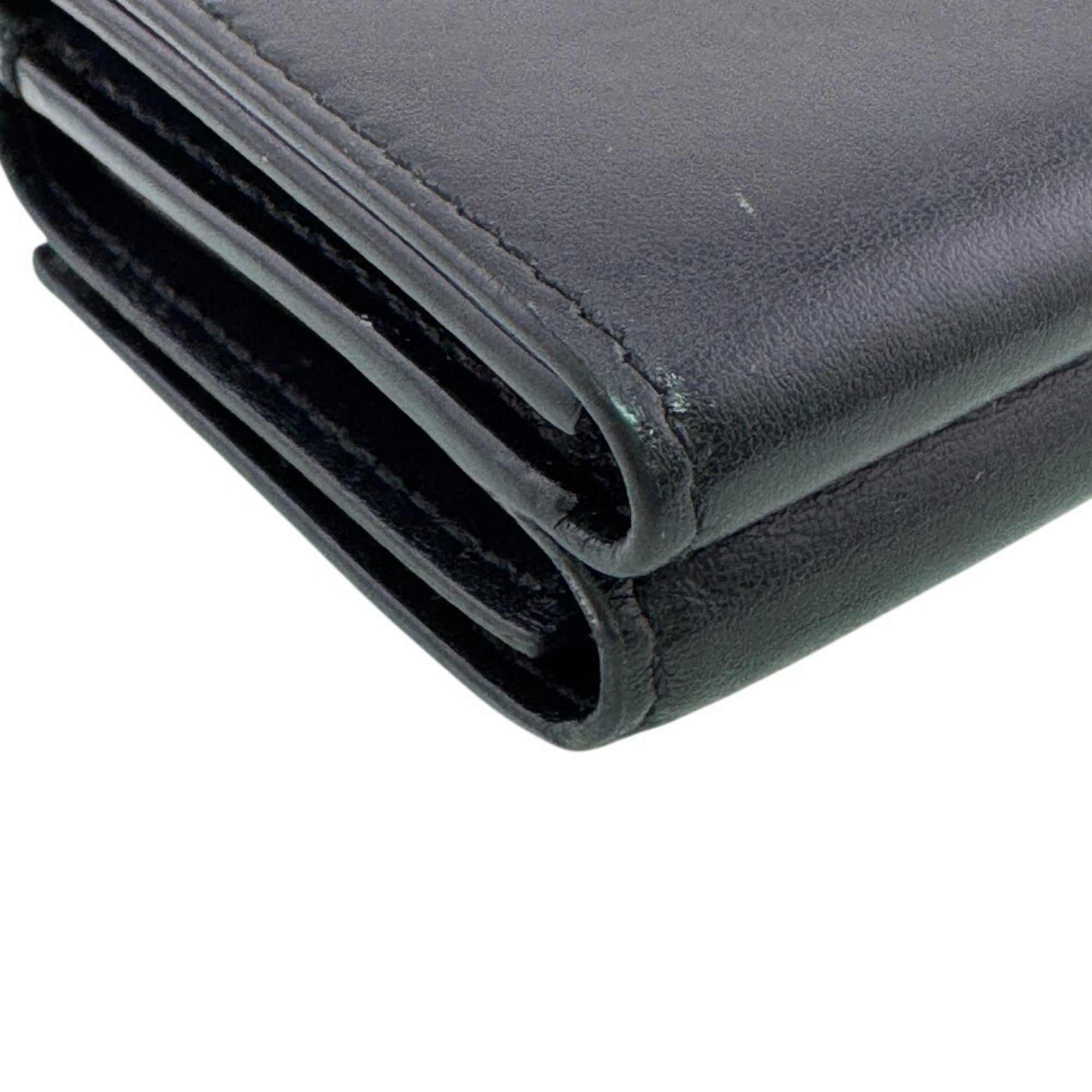 Burberry Black Leather Wallet (Tri-Fold) (Pre-Owned)