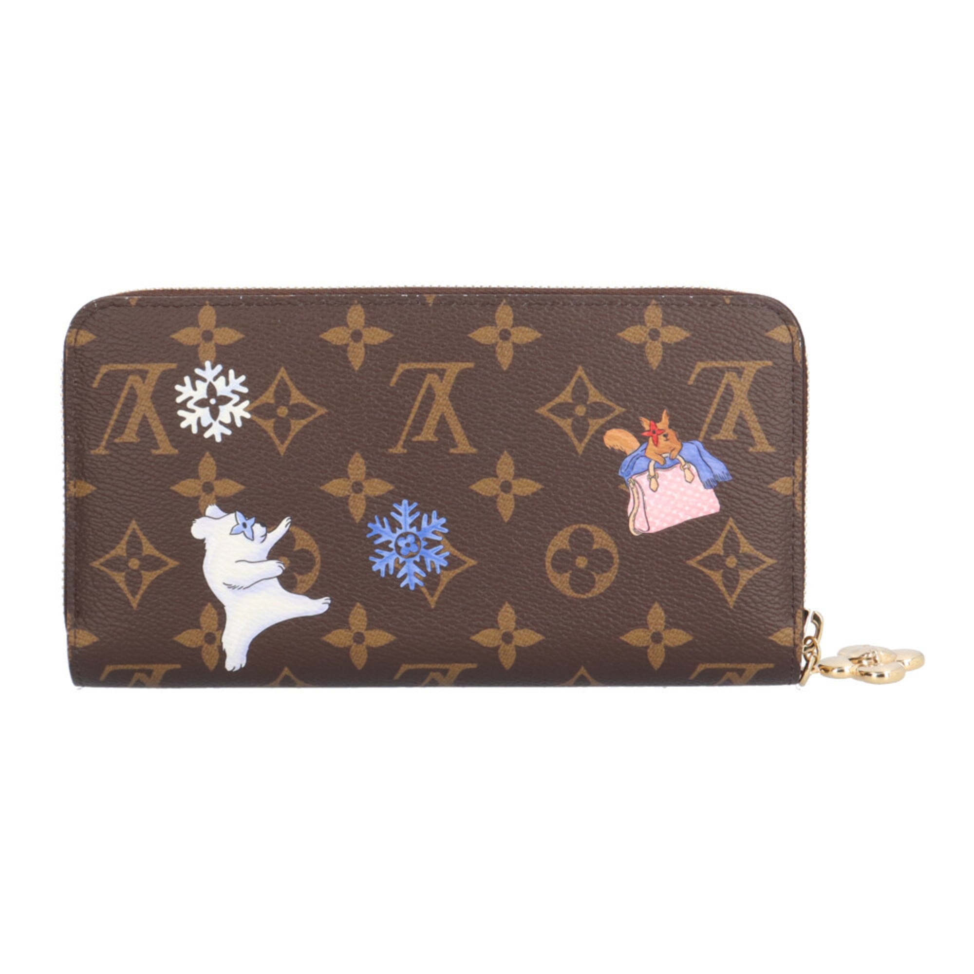 Louis Vuitton Brown Multi-Color Monogram Canvas Long Wallet (Bi-Fold) (Pre-Owned)