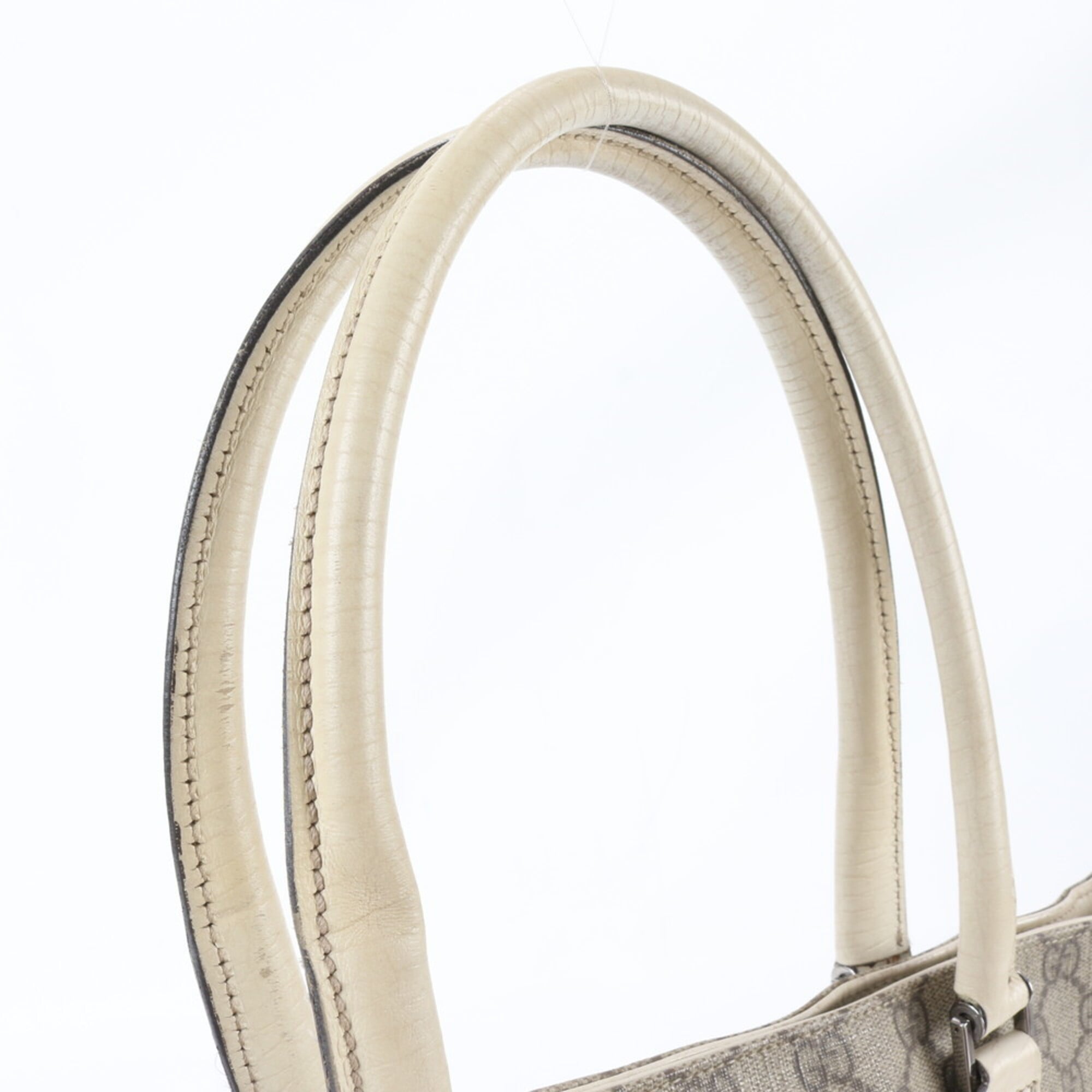 Gucci Beige Gg Supreme Handbag Tote Bag (Pre-Owned)