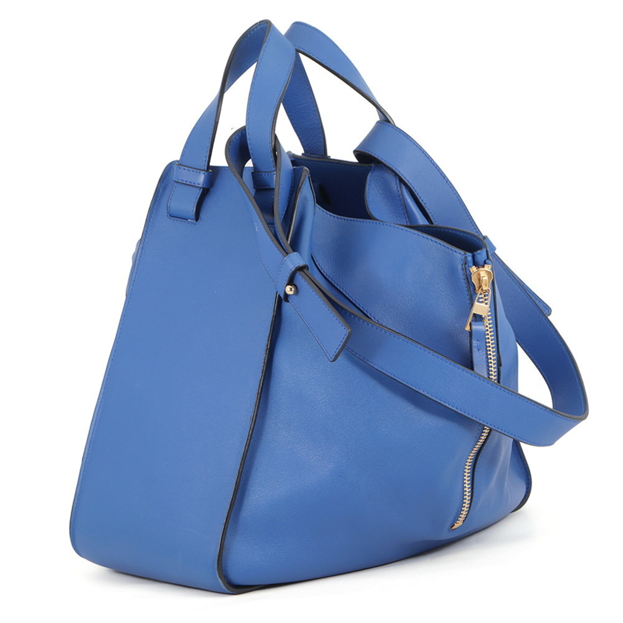 Loewe Blue Leather Handbag Shoulder Bag (Pre-Owned)